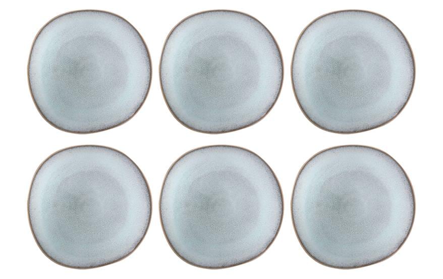 Villeroy & Boch Speiseteller Lave 6 Stück, Blau/Türkis