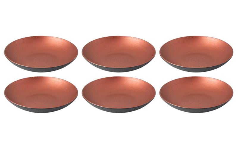 Villeroy & Boch Schale Manufacture Rock Glow 24 cm, 6 Stück, Bronze/Kupfer