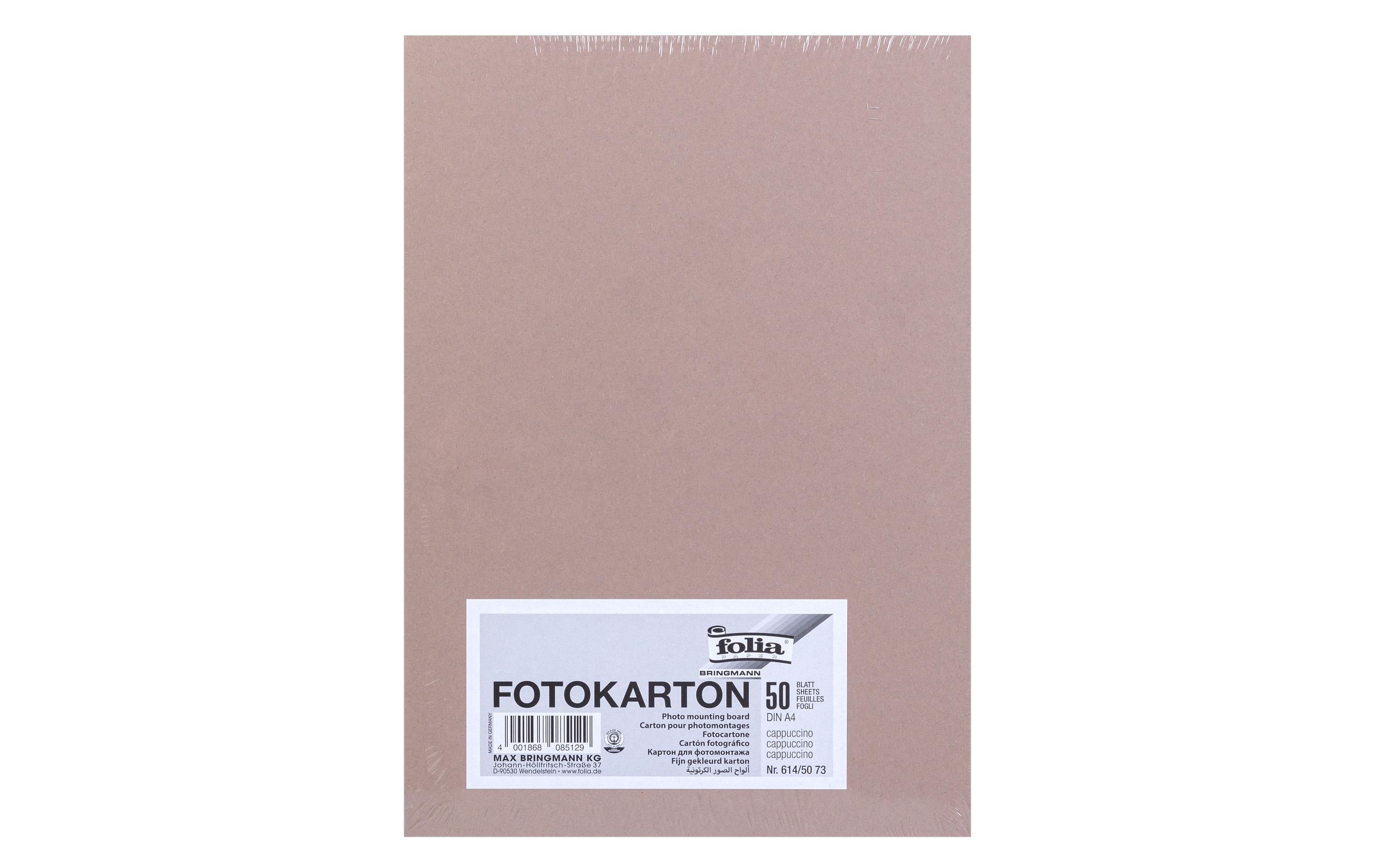 Folia Fotokarton A4, 300 g/m², 50 Blatt, Cappuccino