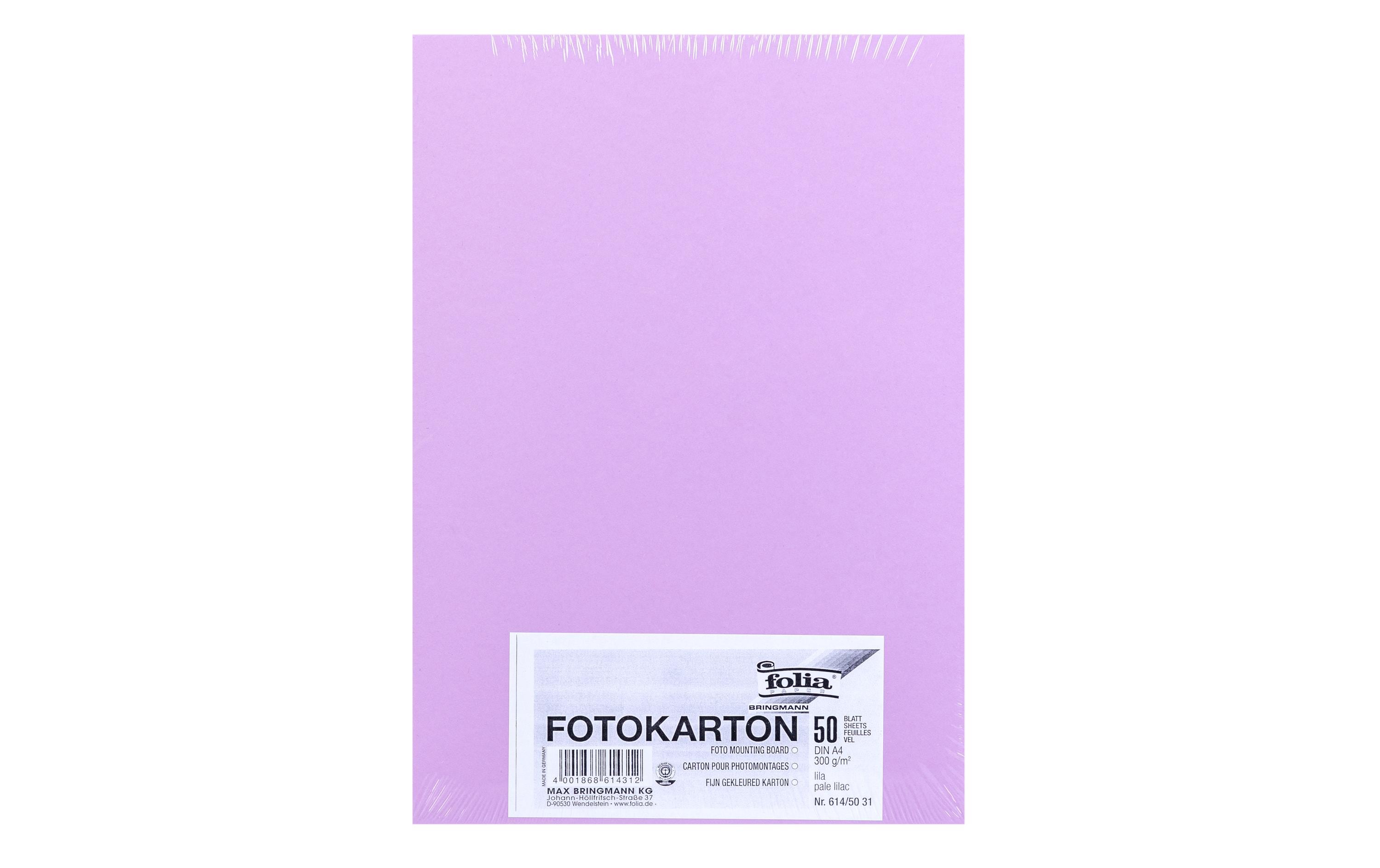 Folia Fotokarton A4, 300 g/m², 50 Blatt, Lila