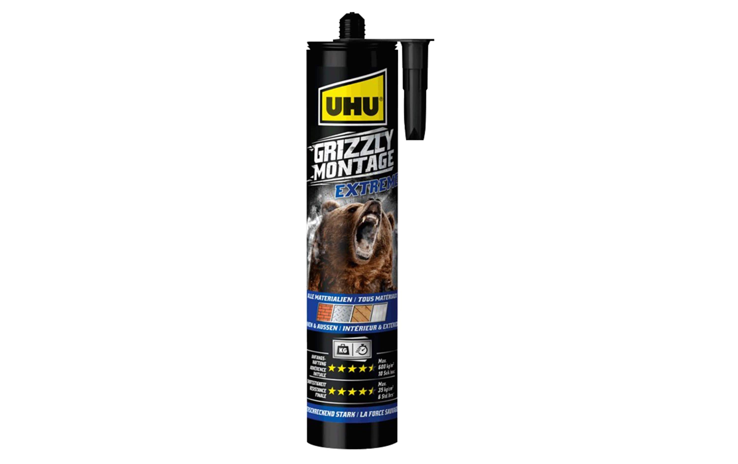 UHU Montagekleber Grizzly Extra 435 g, Weiss