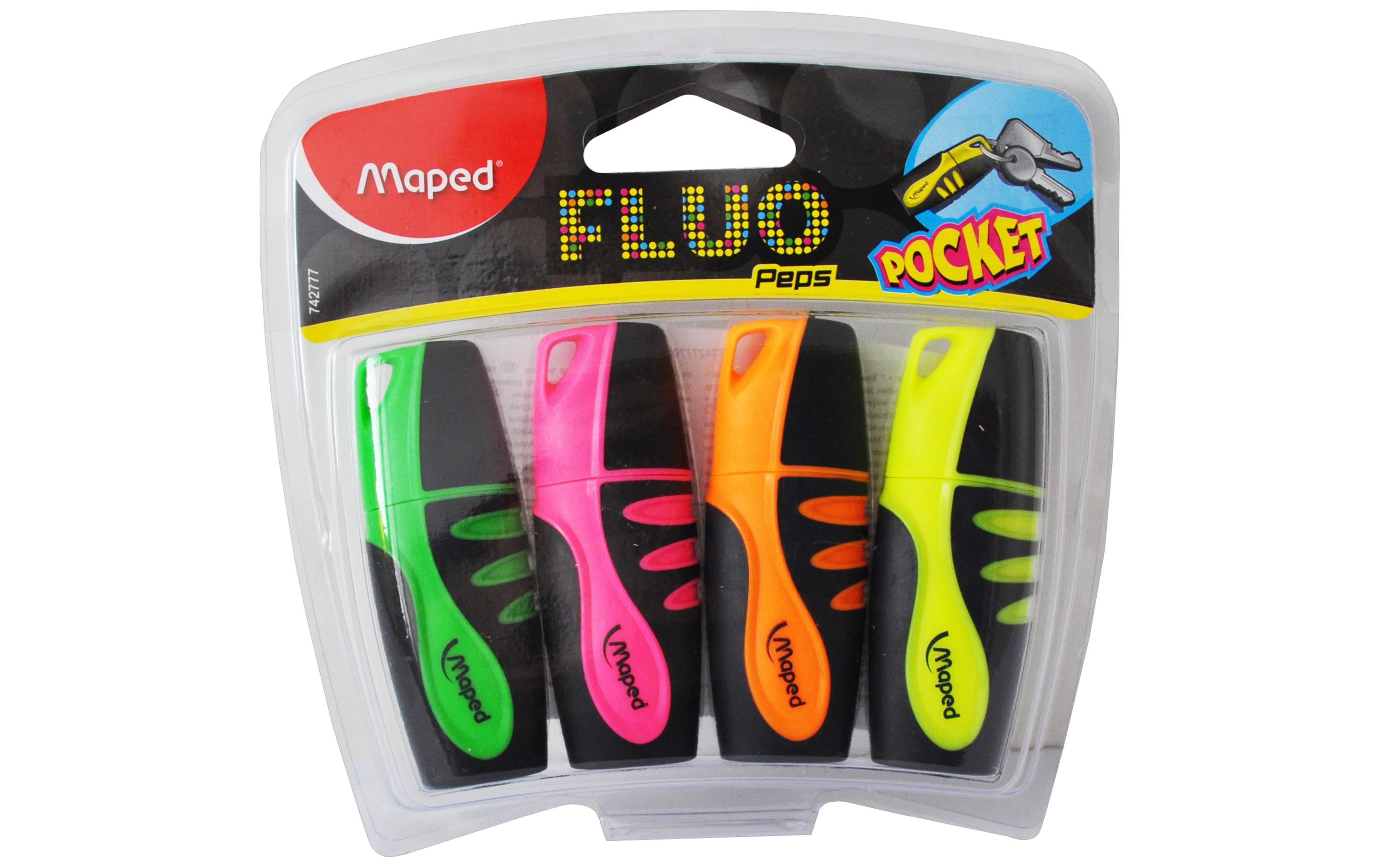 maped Textmarker Fluo Peps Pocket Mini, 4 Stück