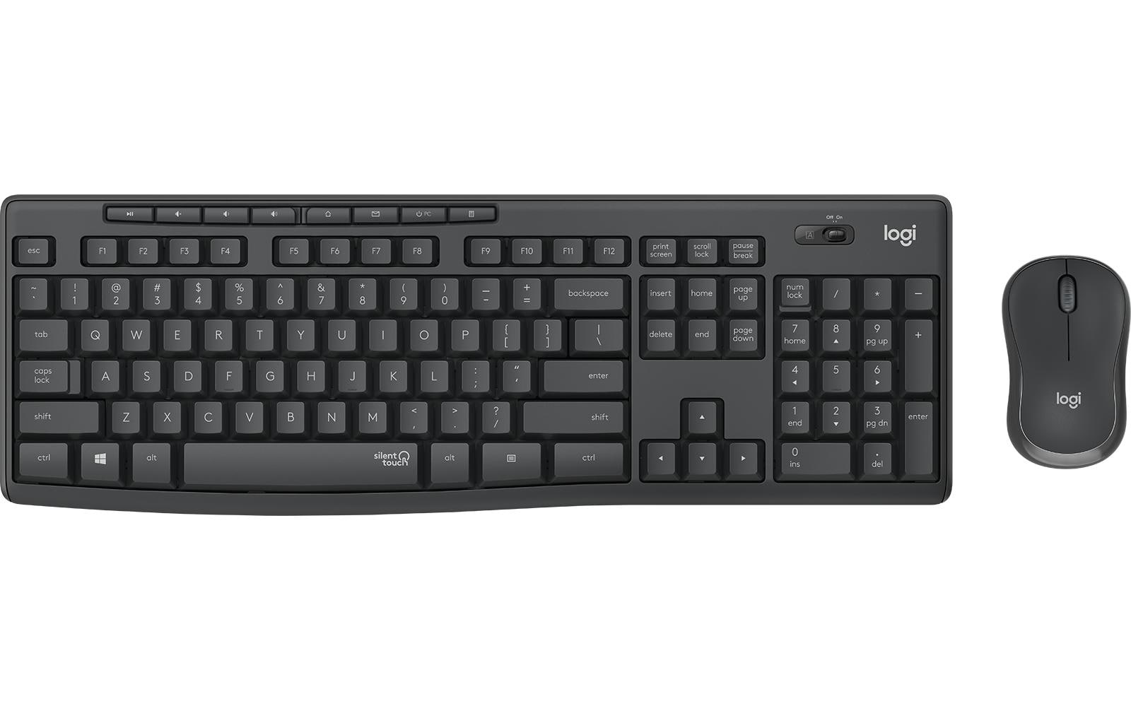 Logitech Tastatur-Maus-Set MK295 Graphite CH-Layout