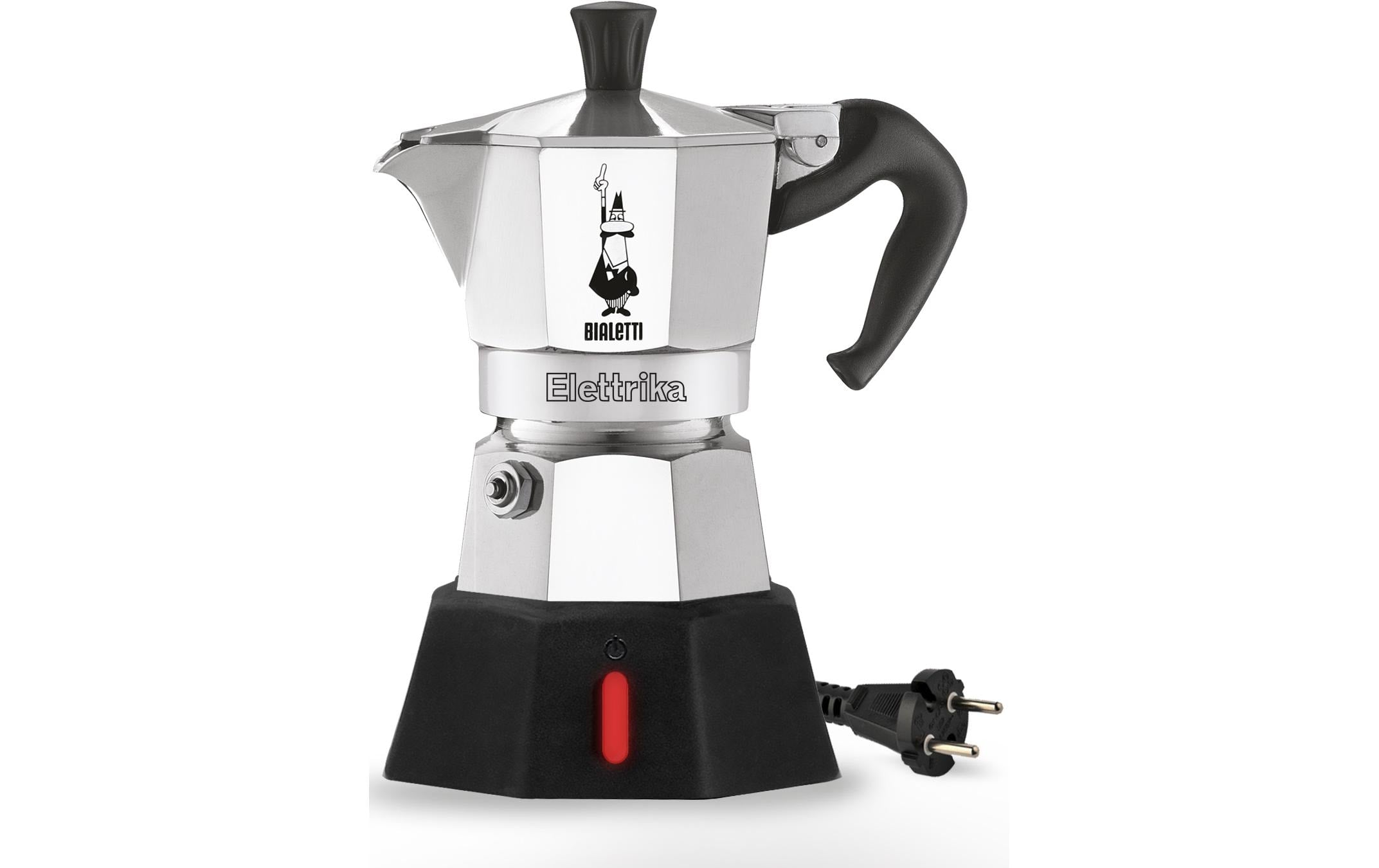 Bialetti Espressokocher Elettrika 2 Tassen, Silber