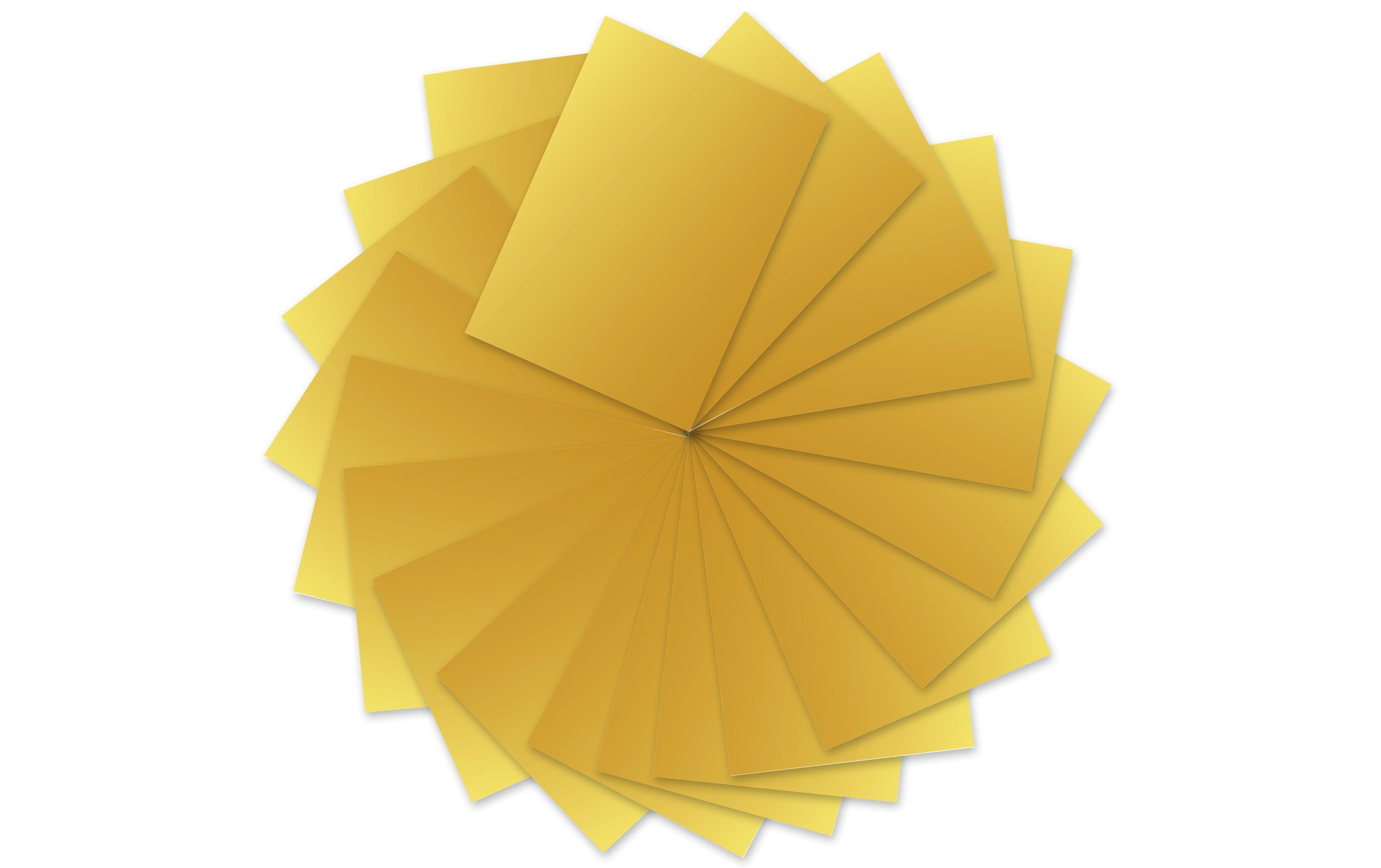 URSUS Tonzeichenpapier A4, 130 g/m², 100 Blatt, Gold Matt