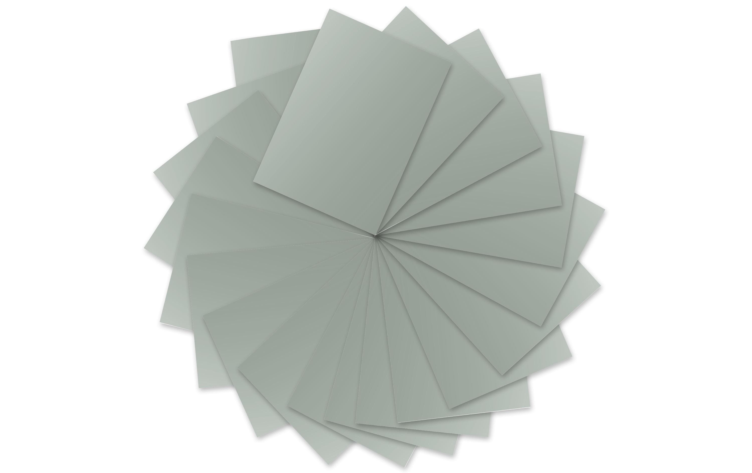 URSUS Tonzeichenpapier 50 x 70 cm, 130 g/m², 10 Blatt, Silber matt