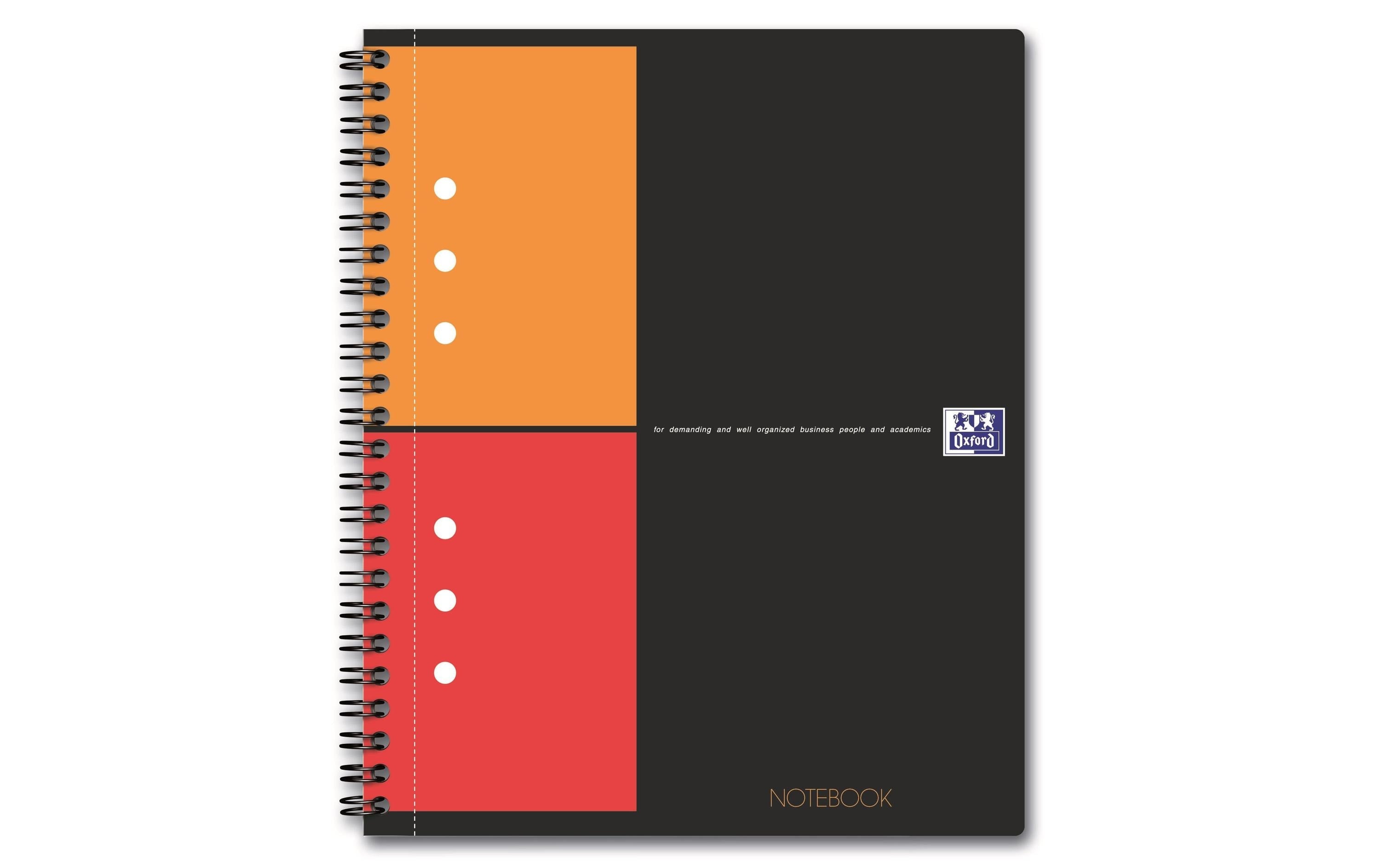 Oxford Notizbuch International Notebook, A5 +, Kariert, Grau
