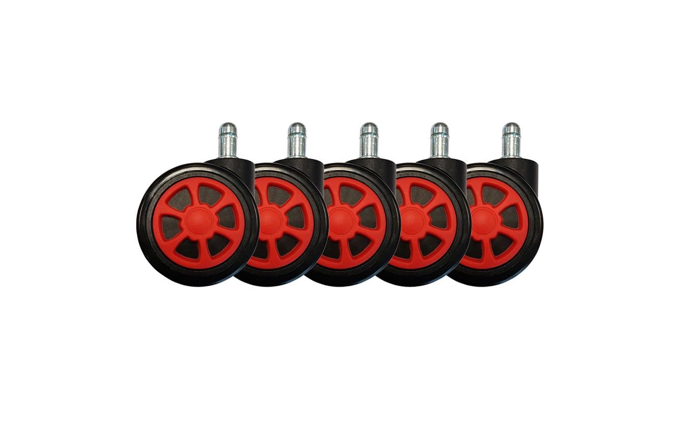 LC-Power Ersatzrollen Gaming Stuhlrollen 5er Set Rot
