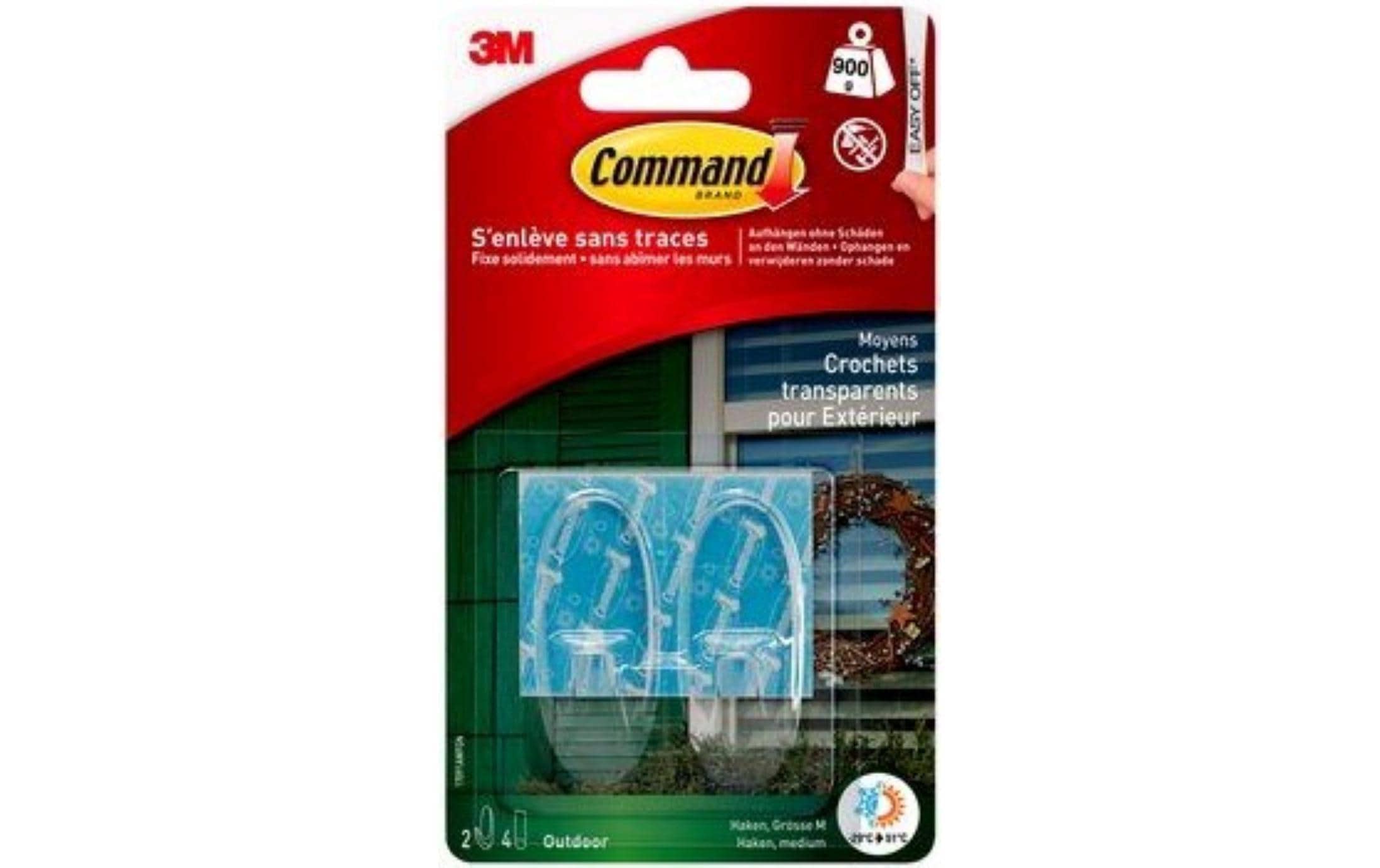 Command Haken Command M Outdoor Transparent, 900 g
