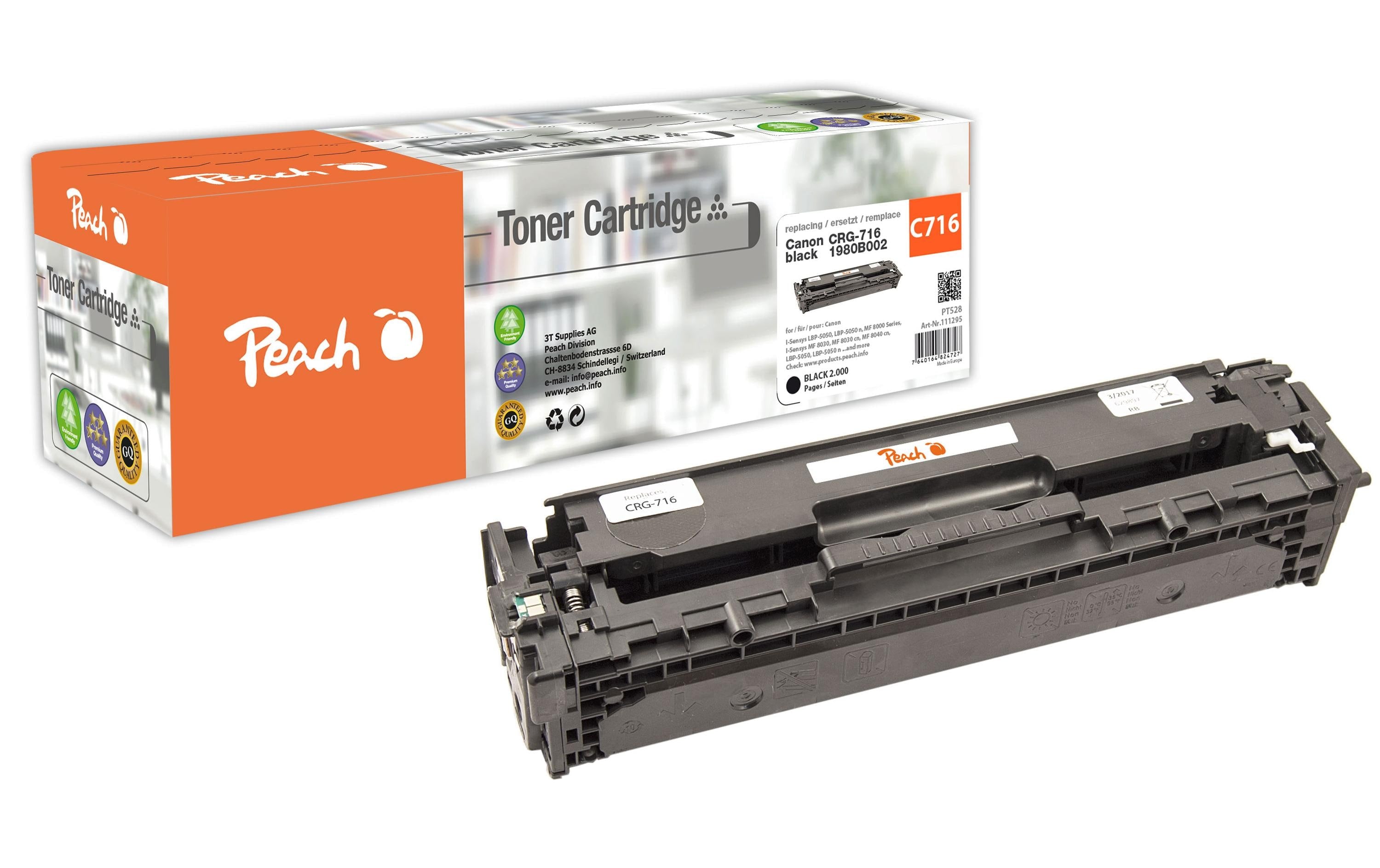 Peach Toner Canon CRG-716BK / 1980B002 Black