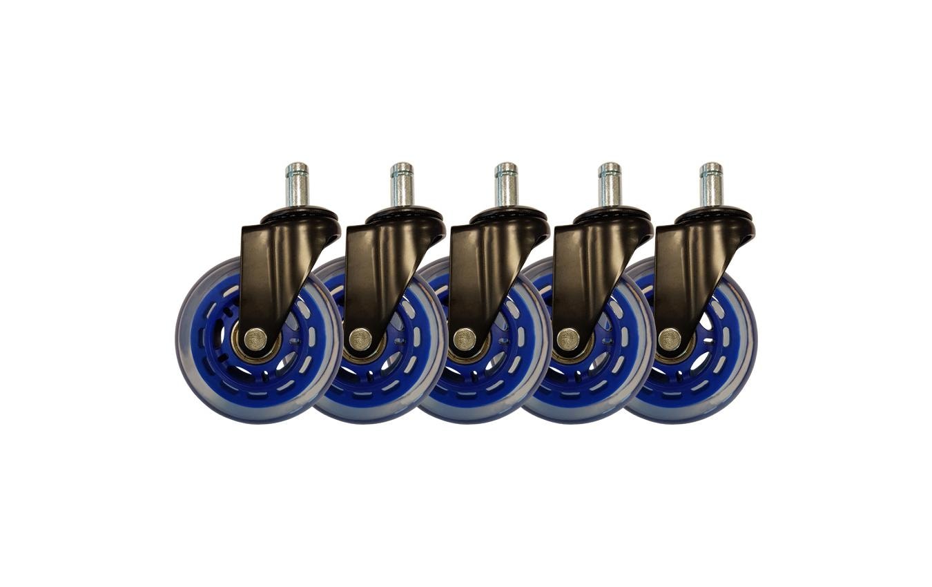 LC-Power Gaming Stuhlrollen 5er Set Dunkelblau