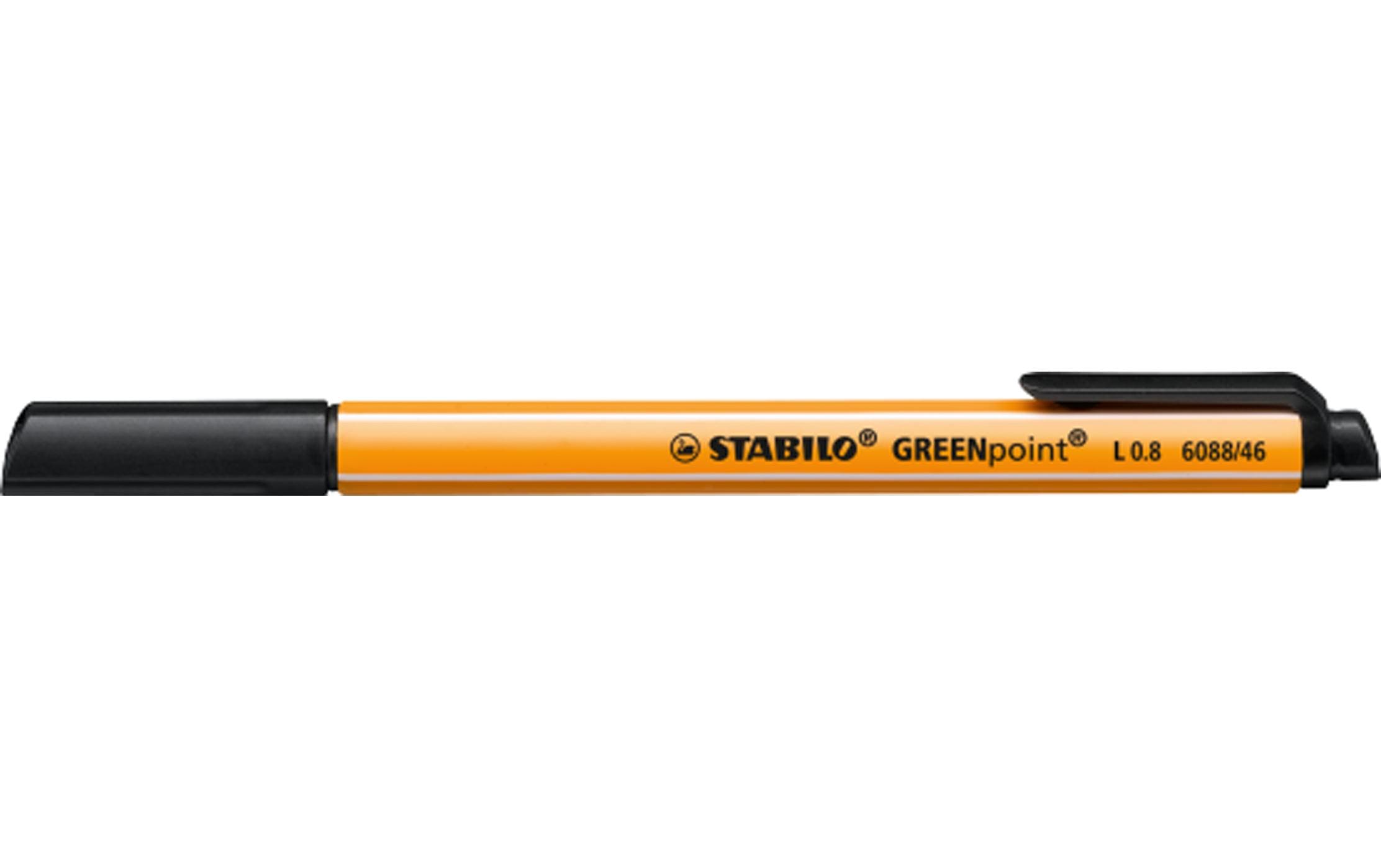 STABILO Fasermaler GREENpoint 0.8 mm Schwarz