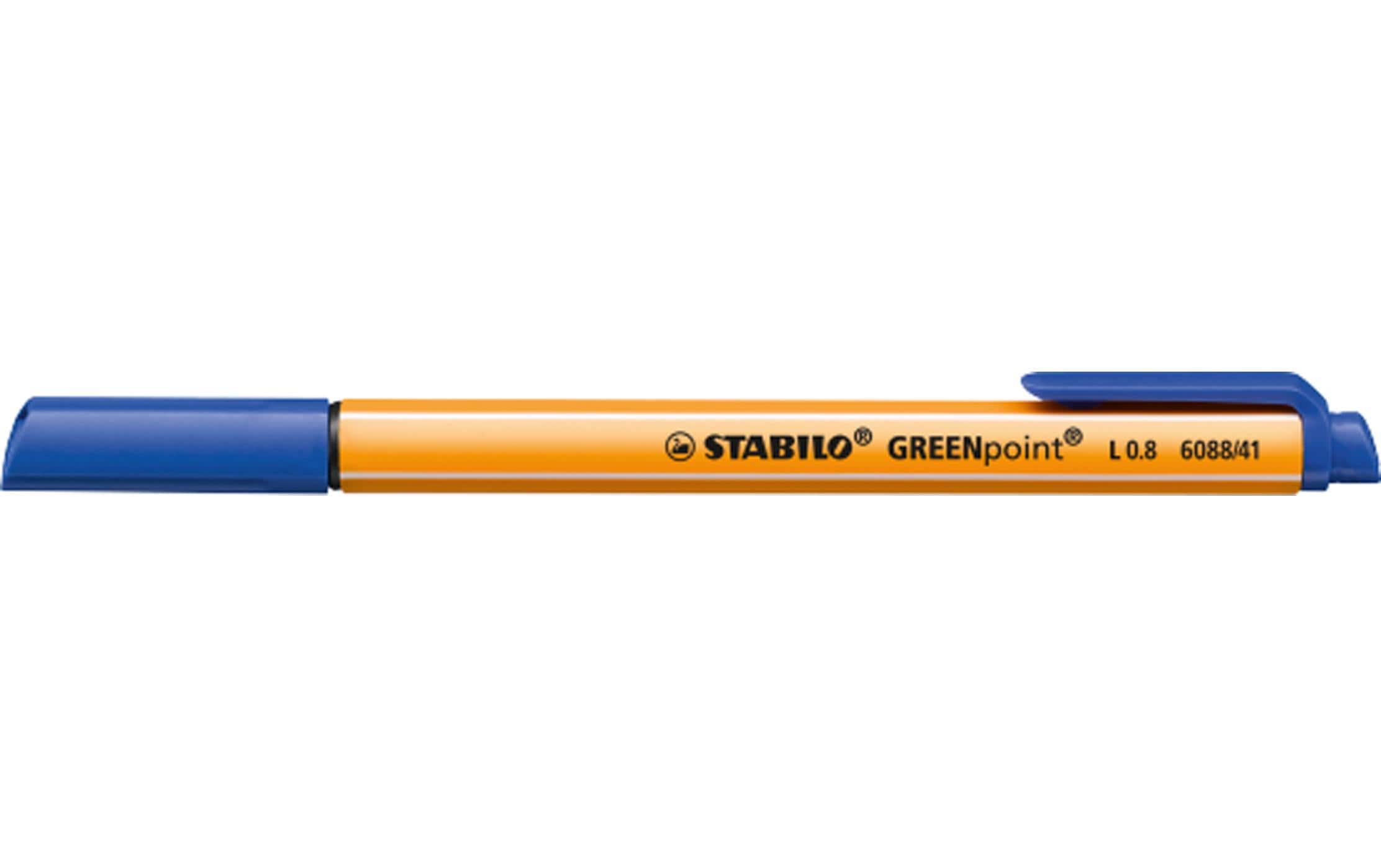 STABILO Fasermaler GREENpoint 0.8 mm Blau