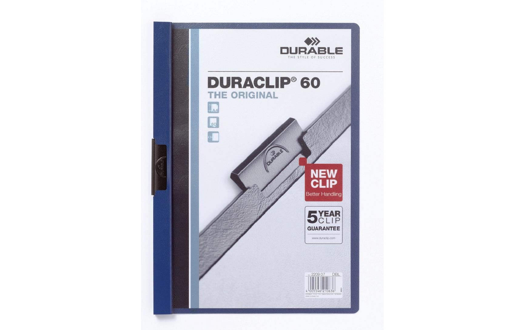DURABLE Klemmhefter Duraclip 60 A4, Dunkelblau