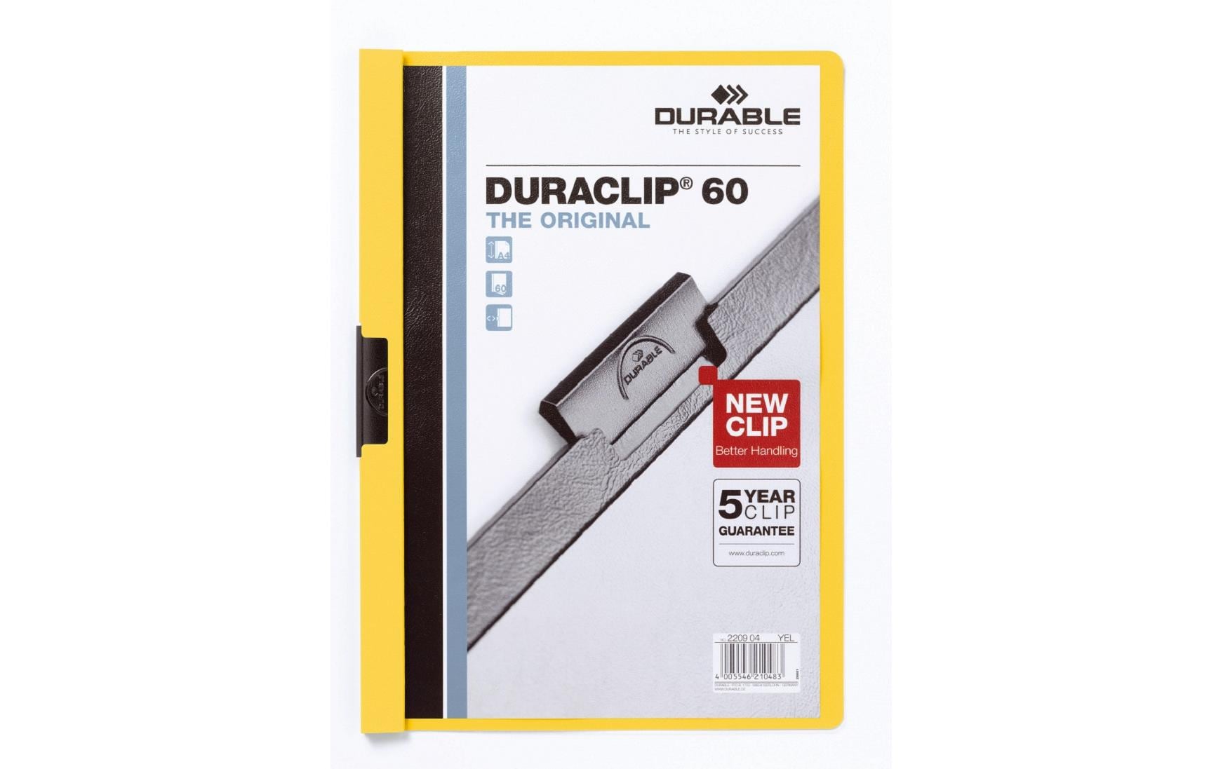 DURABLE Klemmhefter Duraclip 60 A4, Gelb