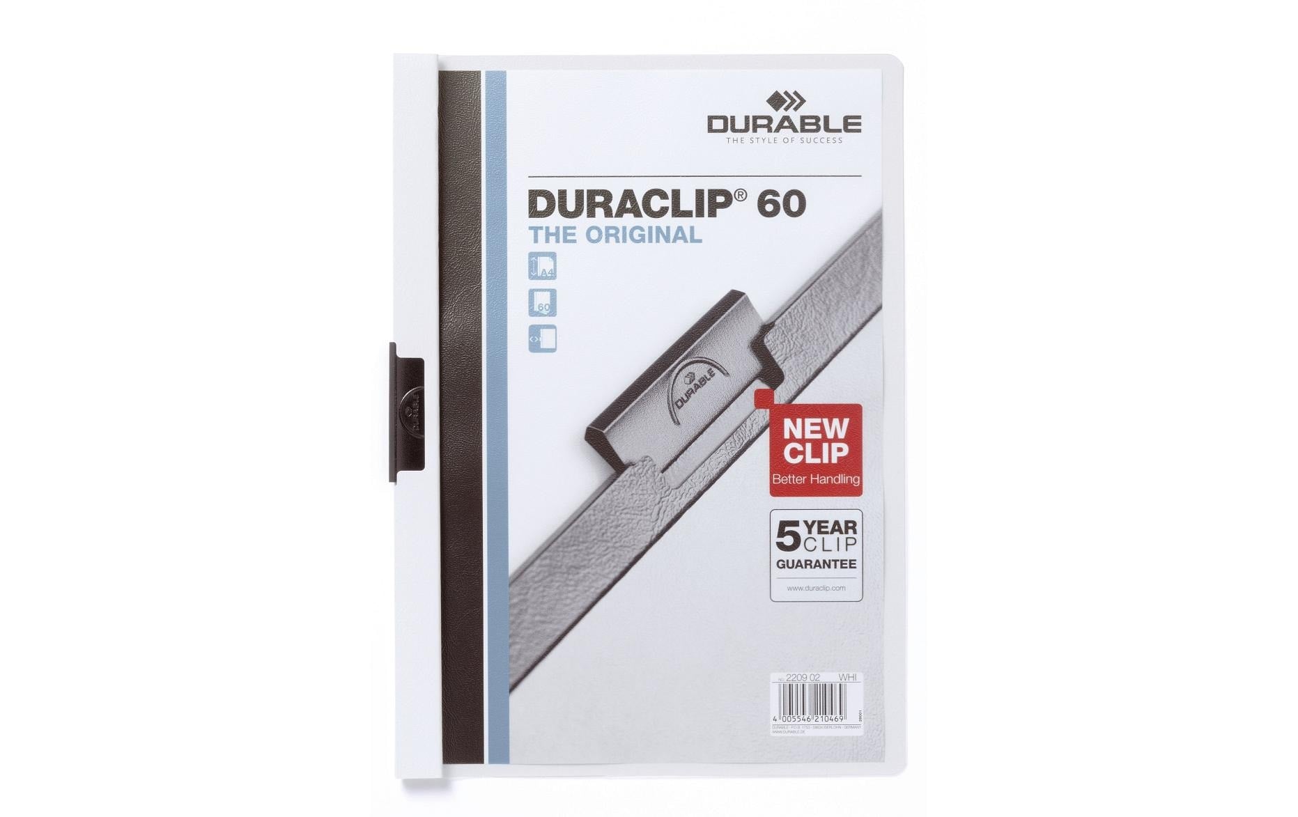 DURABLE Klemmhefter Duraclip 60 A4, Weiss