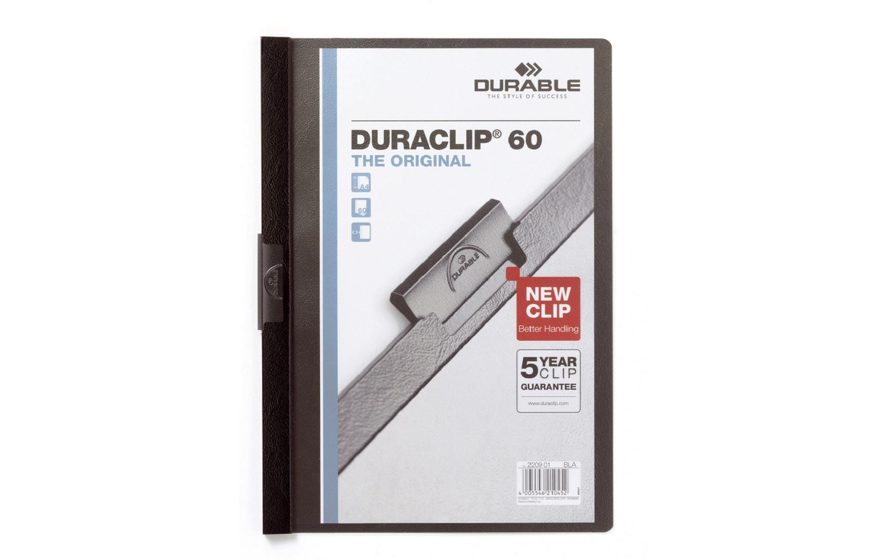 DURABLE Klemmhefter Duraclip 60 A4, Schwarz