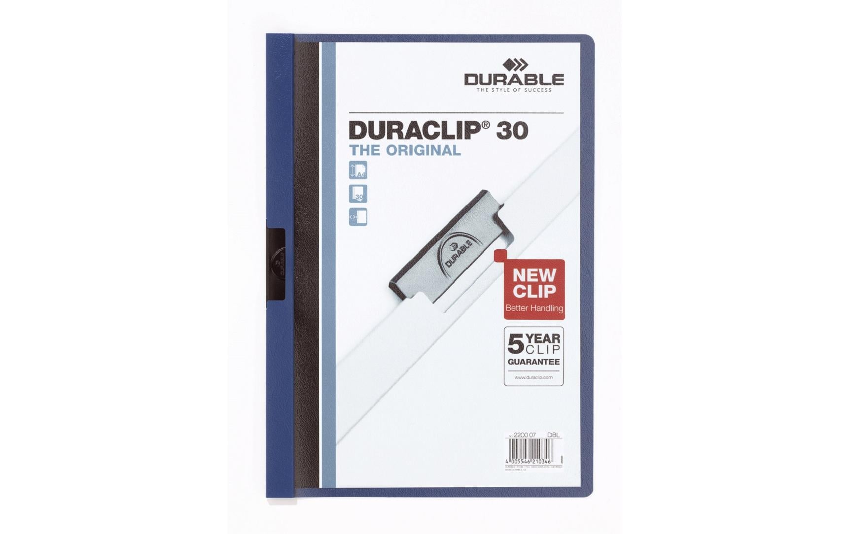 DURABLE Klemmhefter Duraclip 30 A4, Dunkelblau