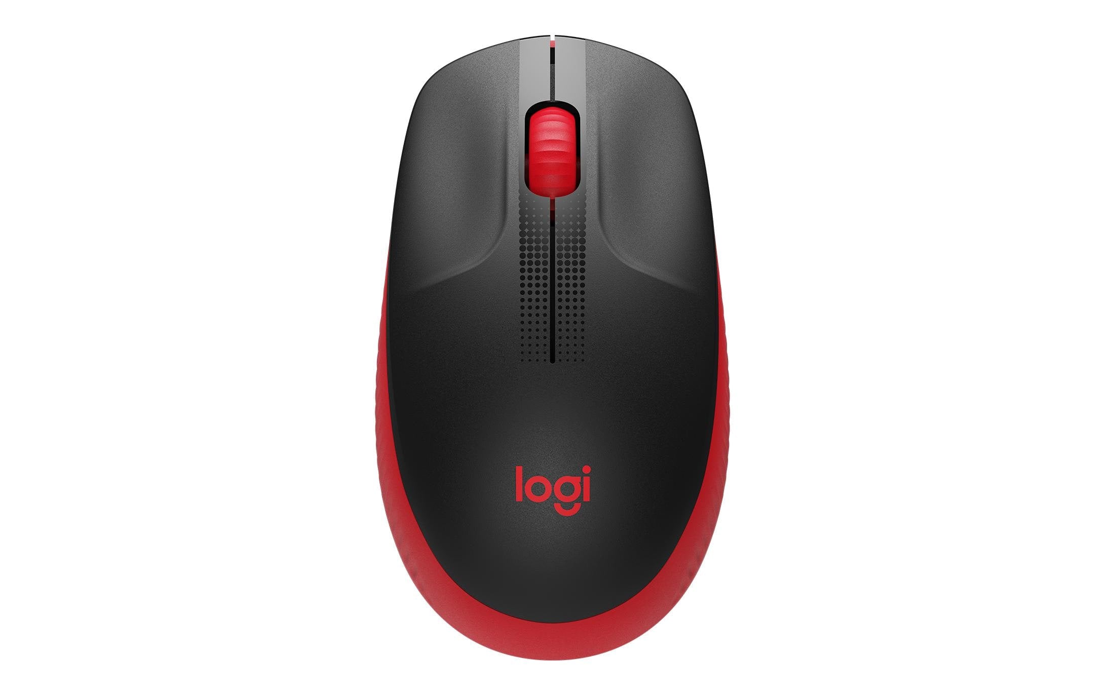Logitech Maus M190 Rot/Schwarz, kabellos