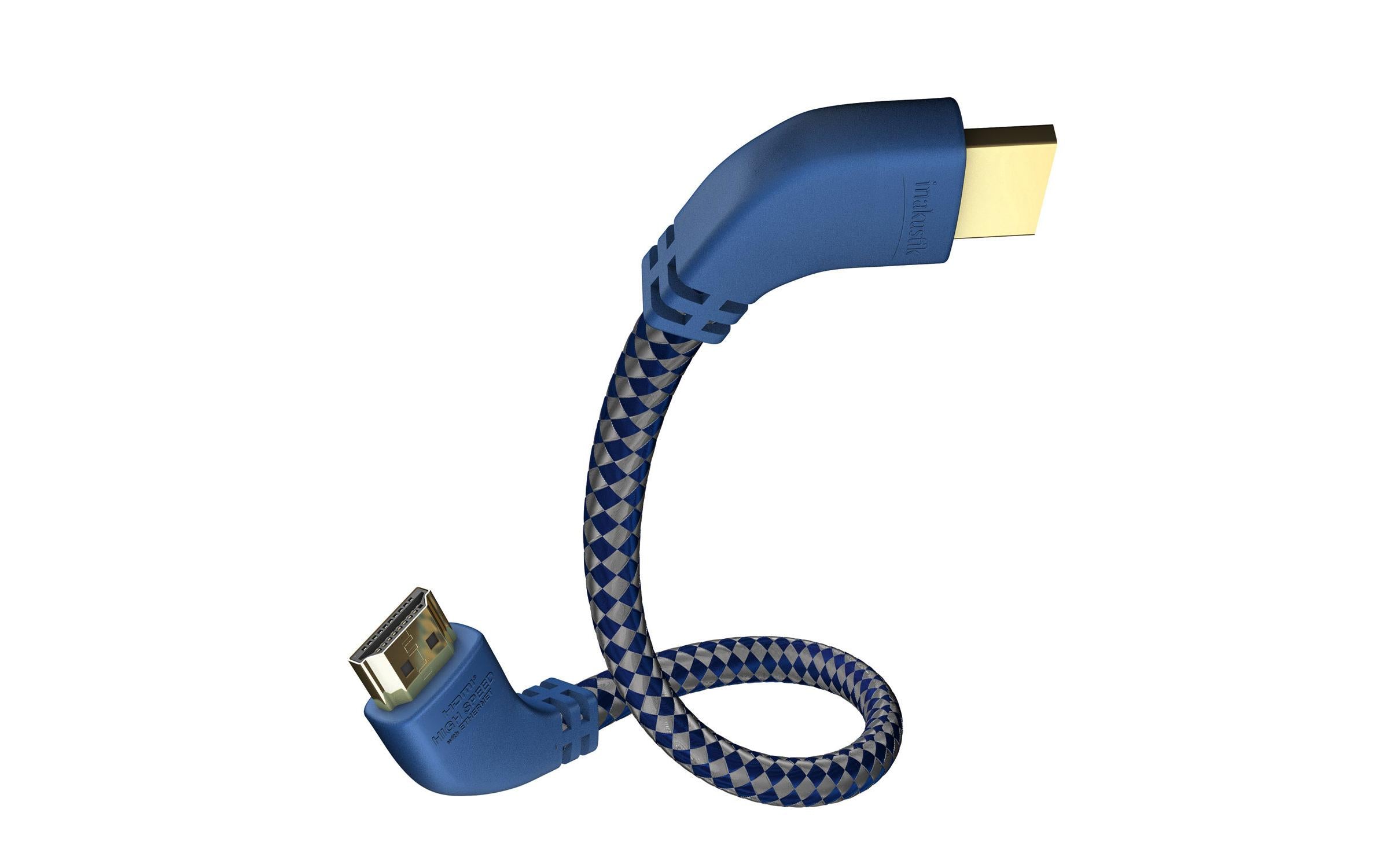 IN-AKUSTIK Premium HDMI 90° mit Ethernet Kabellänge: 3 m