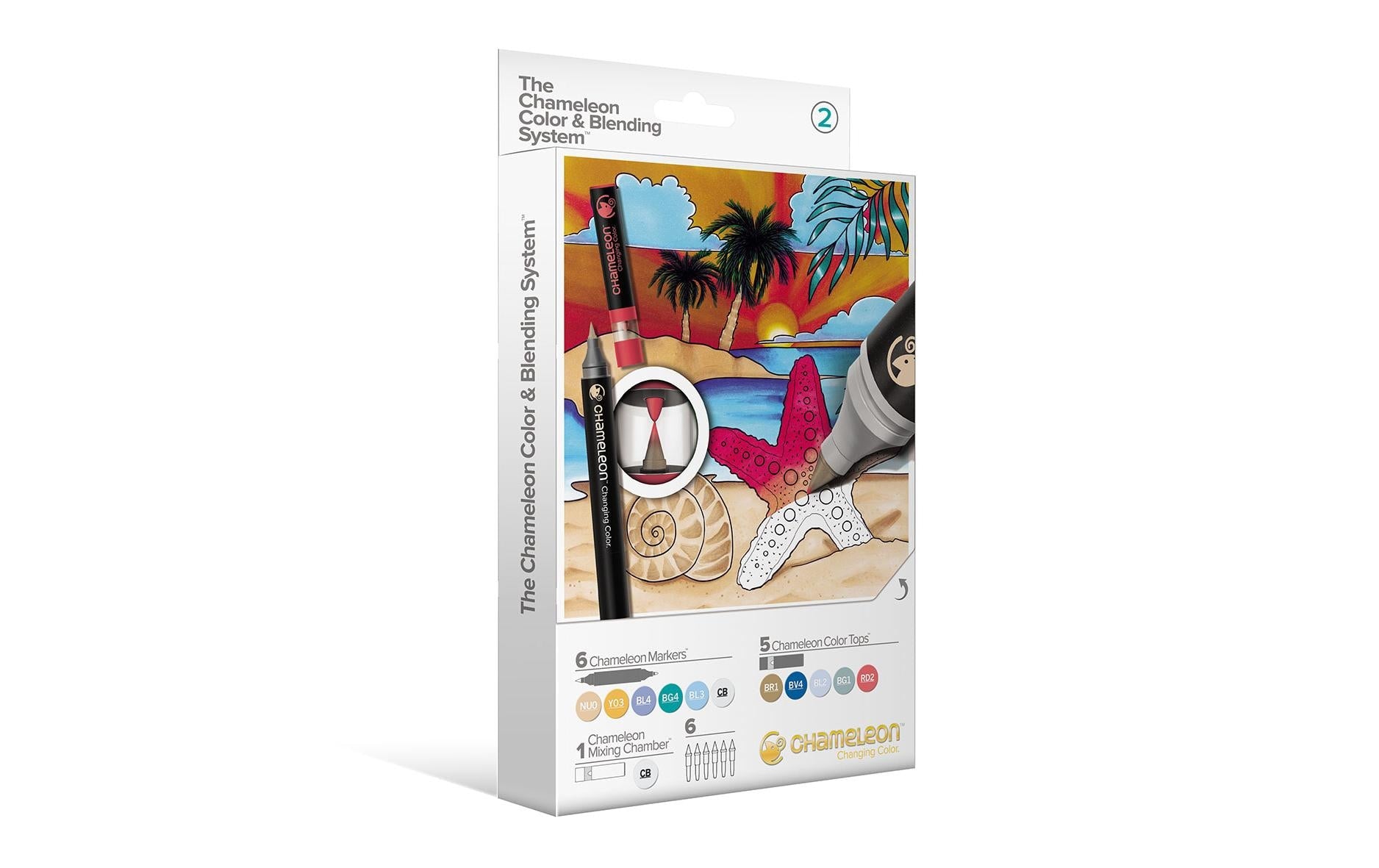 Chameleon Brushpen Color & Blending Set 2 mit 6 Marker