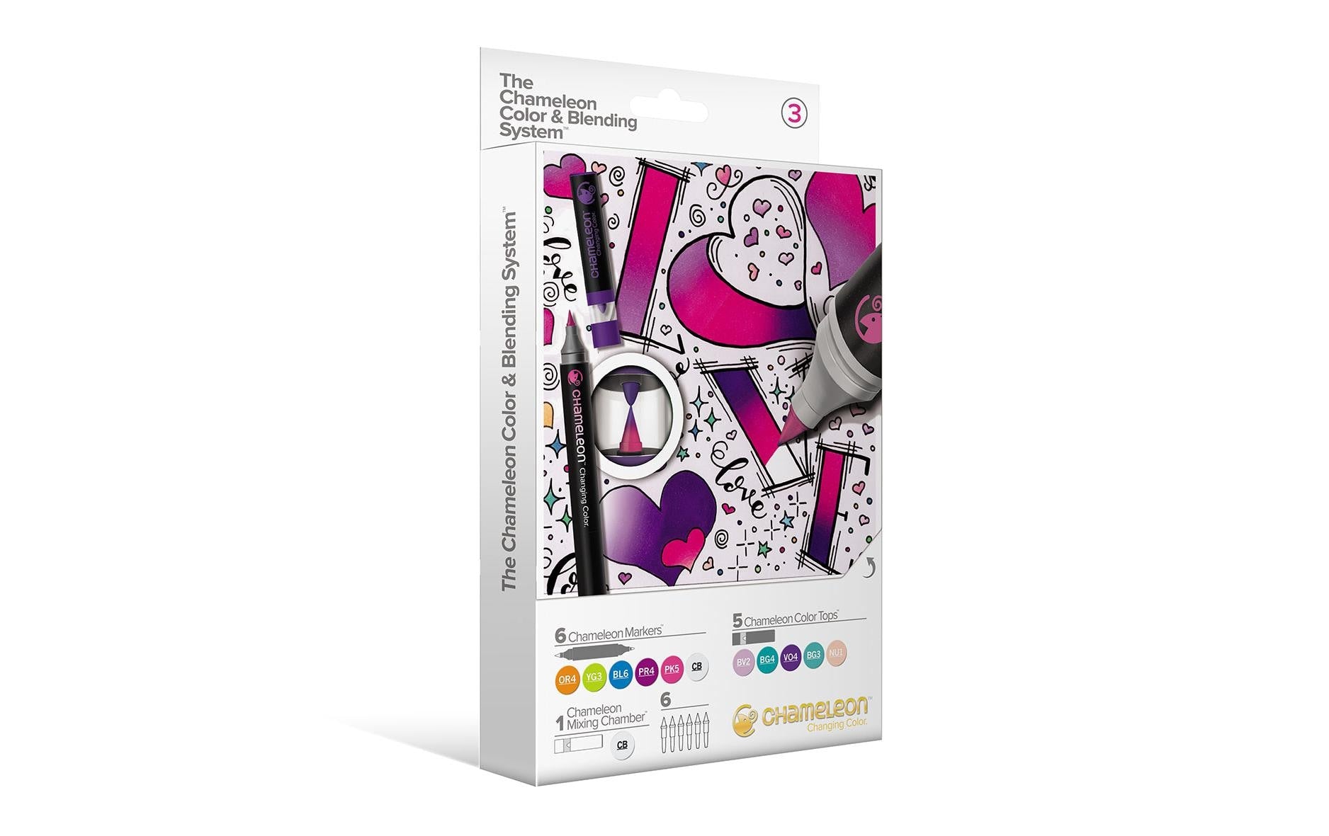 Chameleon Brushpen Color & Blending Set 3 mit 6 Marker