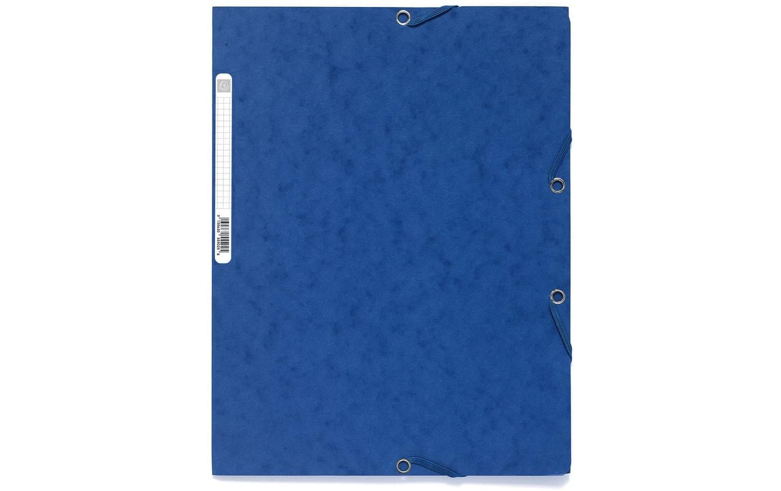 Exacompta Gummibandmappe A4 Blau, 250 Blatt