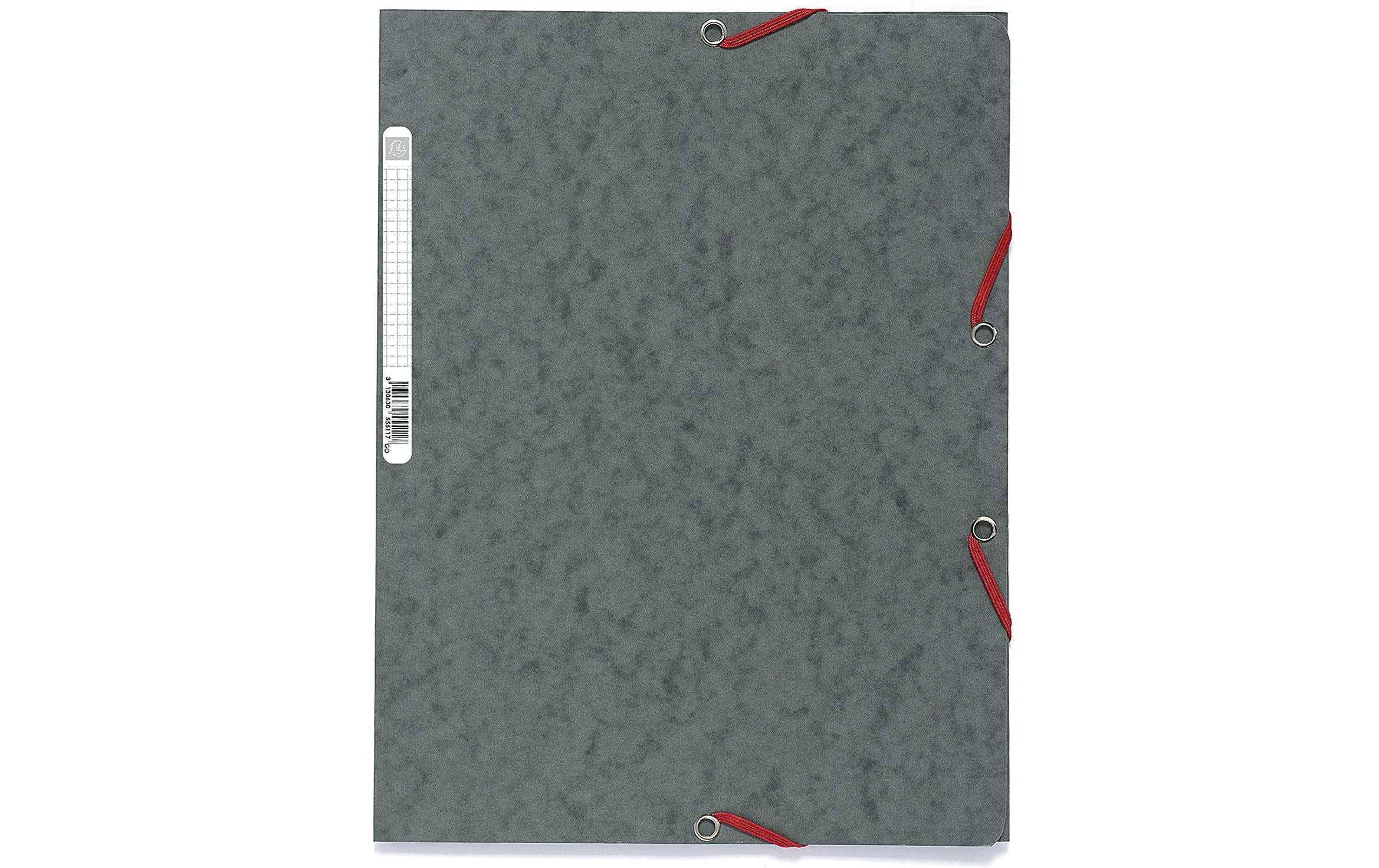 Exacompta Gummibandmappe A4 Grau, 250 Blatt