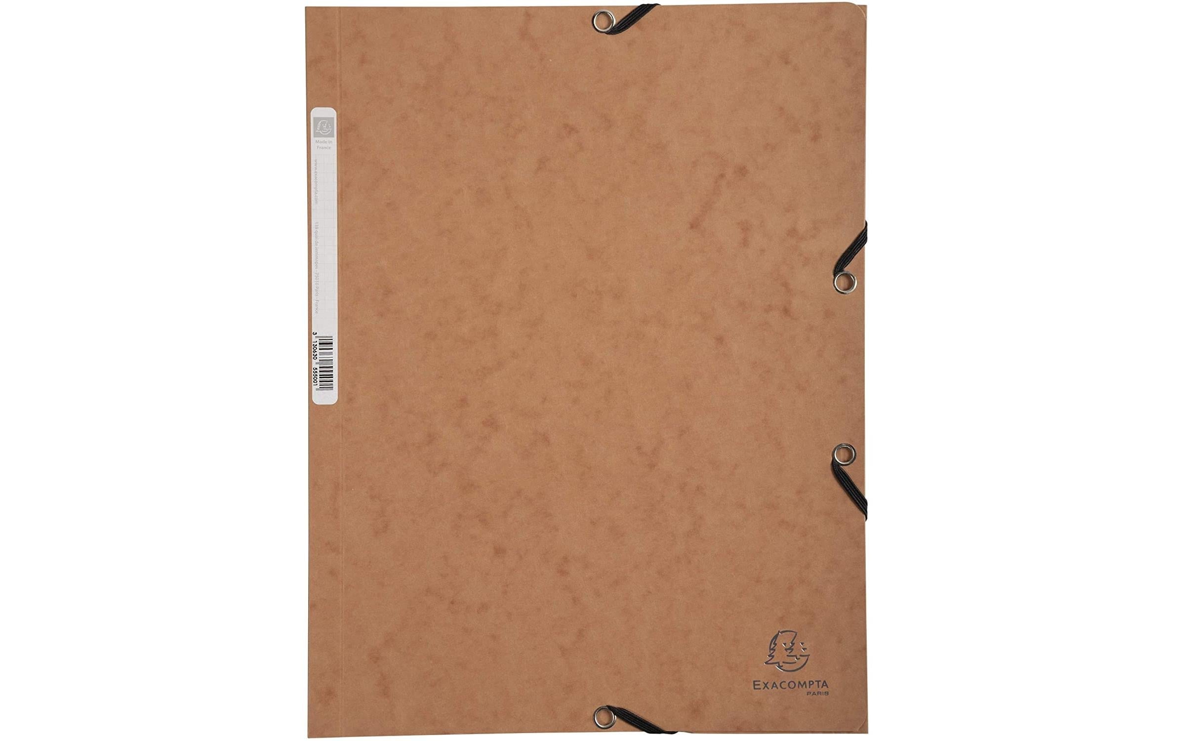 Exacompta Gummibandmappe A4 Braun, 250 Blatt