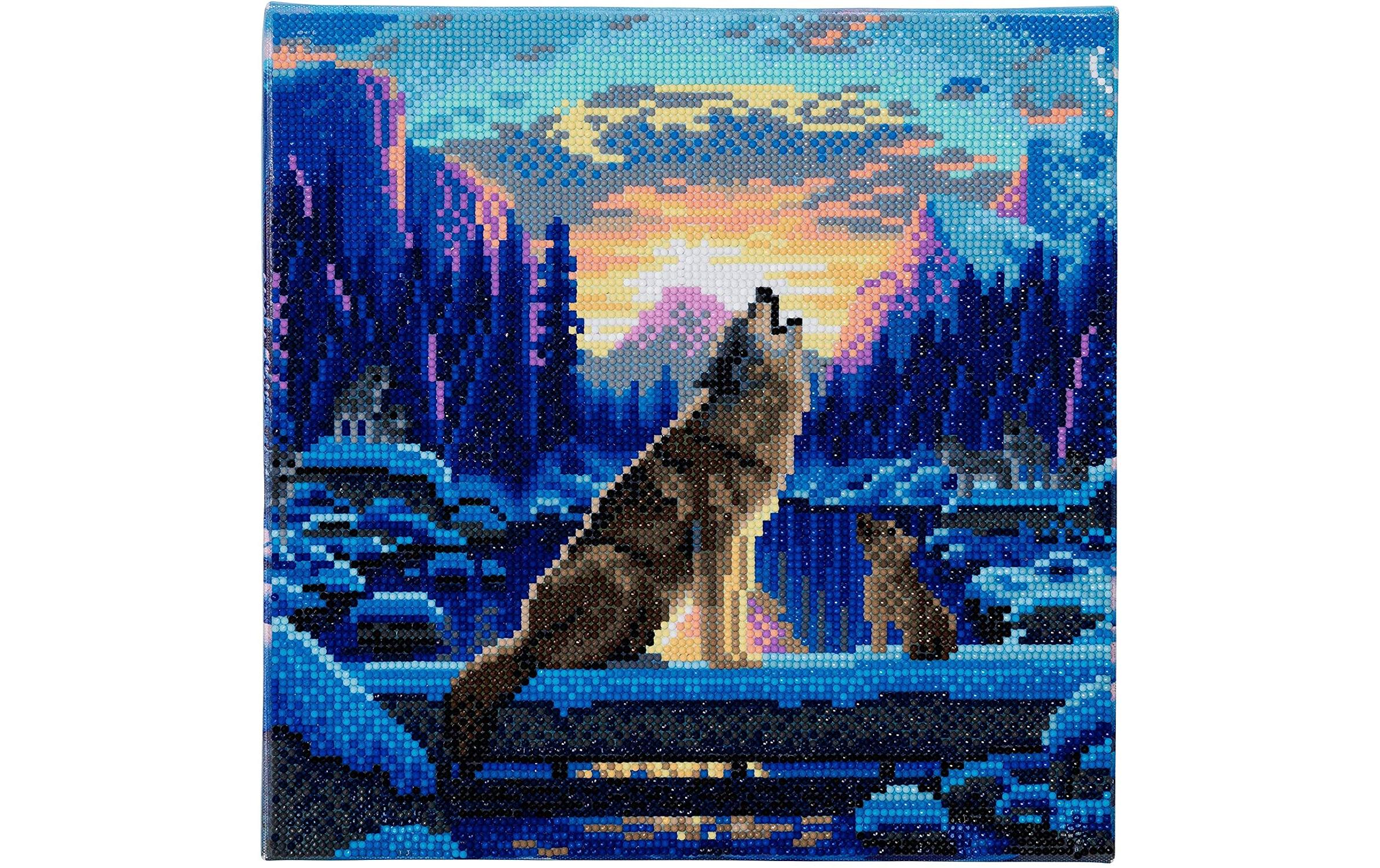CRAFT Buddy Bastelset Crystal Art Kit Howling Wolves 30 x 30 cm