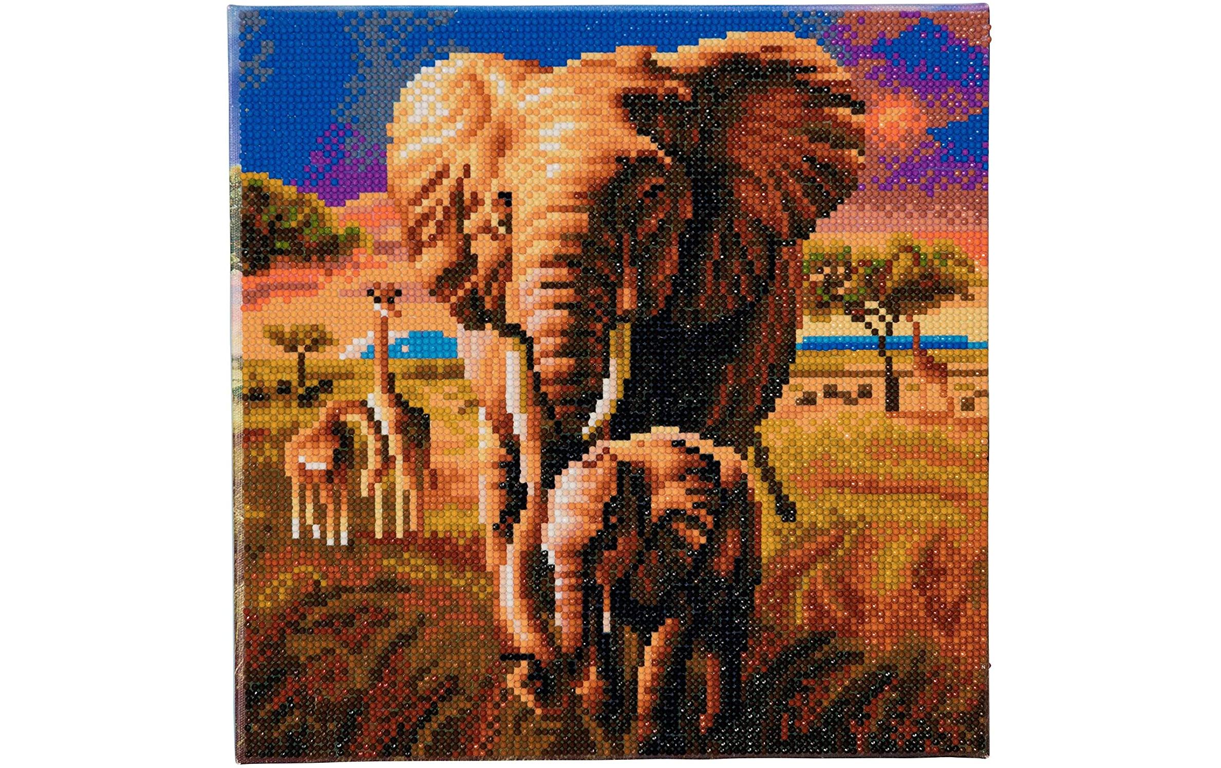 CRAFT Buddy Bastelset Crystal Art Kit Savannah Elephant 30 x 30 cm