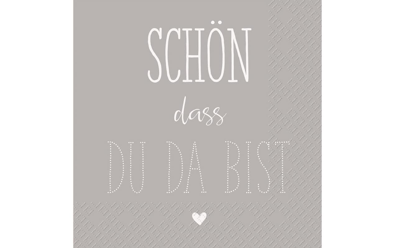 Stewo Papierservietten Dahoma 33 cm x 33 cm, 20 Stück, Grau