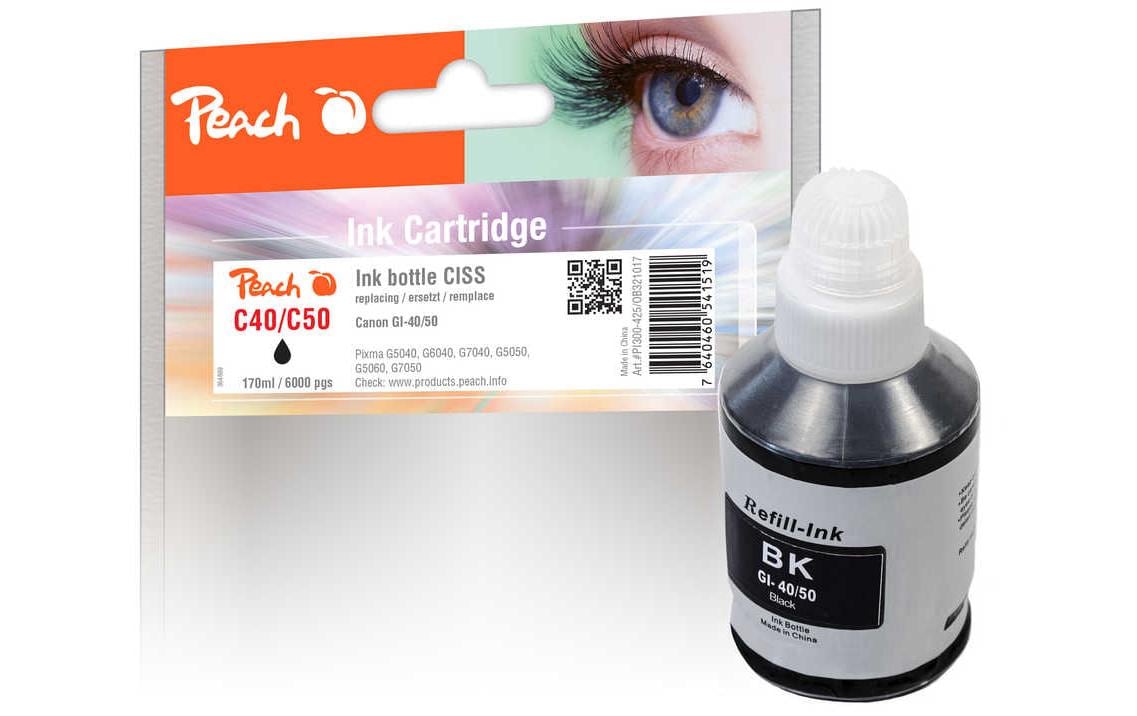 Peach Tinte Canon GI-40/50 Pigmented Black