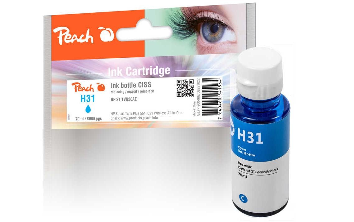 Peach Tinte HP 31 (1VU26AE) Cyan