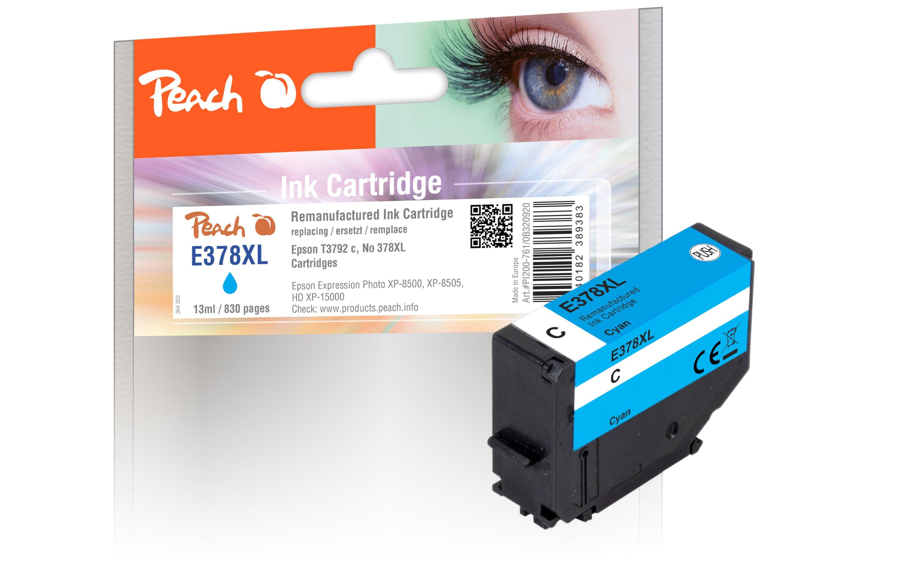 Peach Tinte Epson T3792, No 378XL Cyan