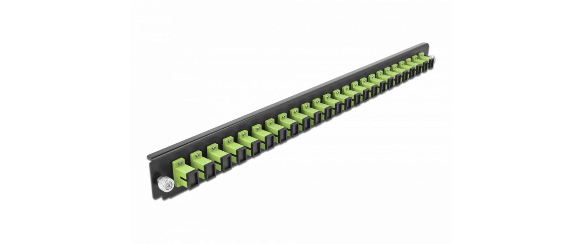 Delock Verteilerplatte Frontblende 24 Port SC Simplex SM lindgrün