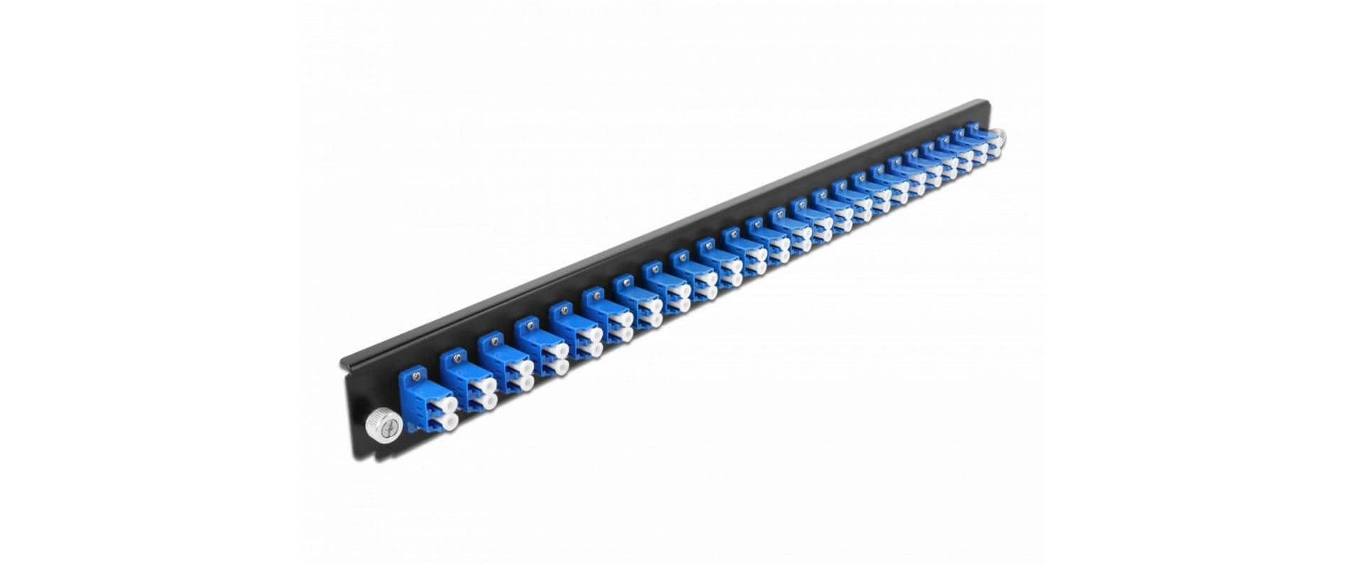 Delock Verteilerplatte Frontblende 24 Port LC Duplex blau