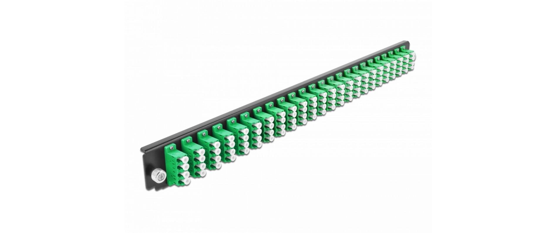 Delock Verteilerplatte Frontblende 24 Port LC Quad OS2 SM grün