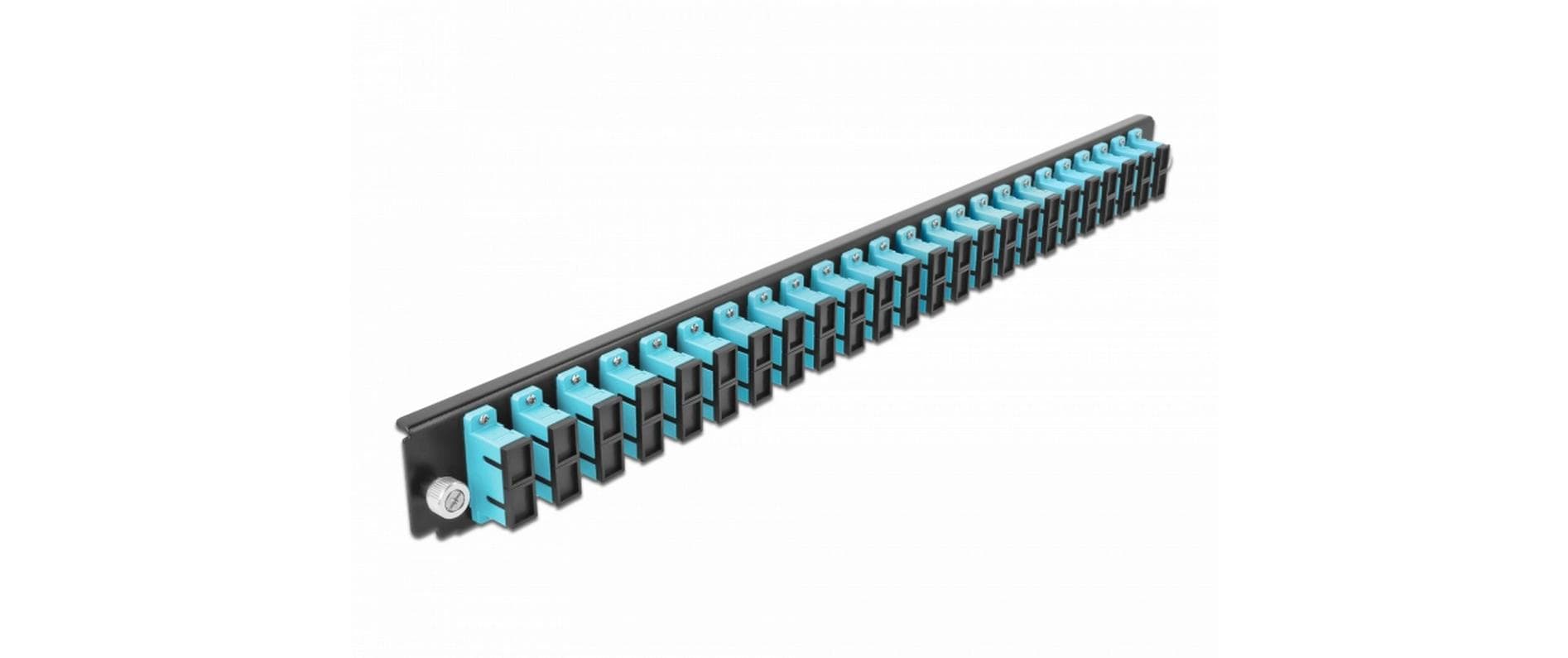 Delock Verteilerplatte Frontblende 24 Port SC Duplex OM3 MM aqua