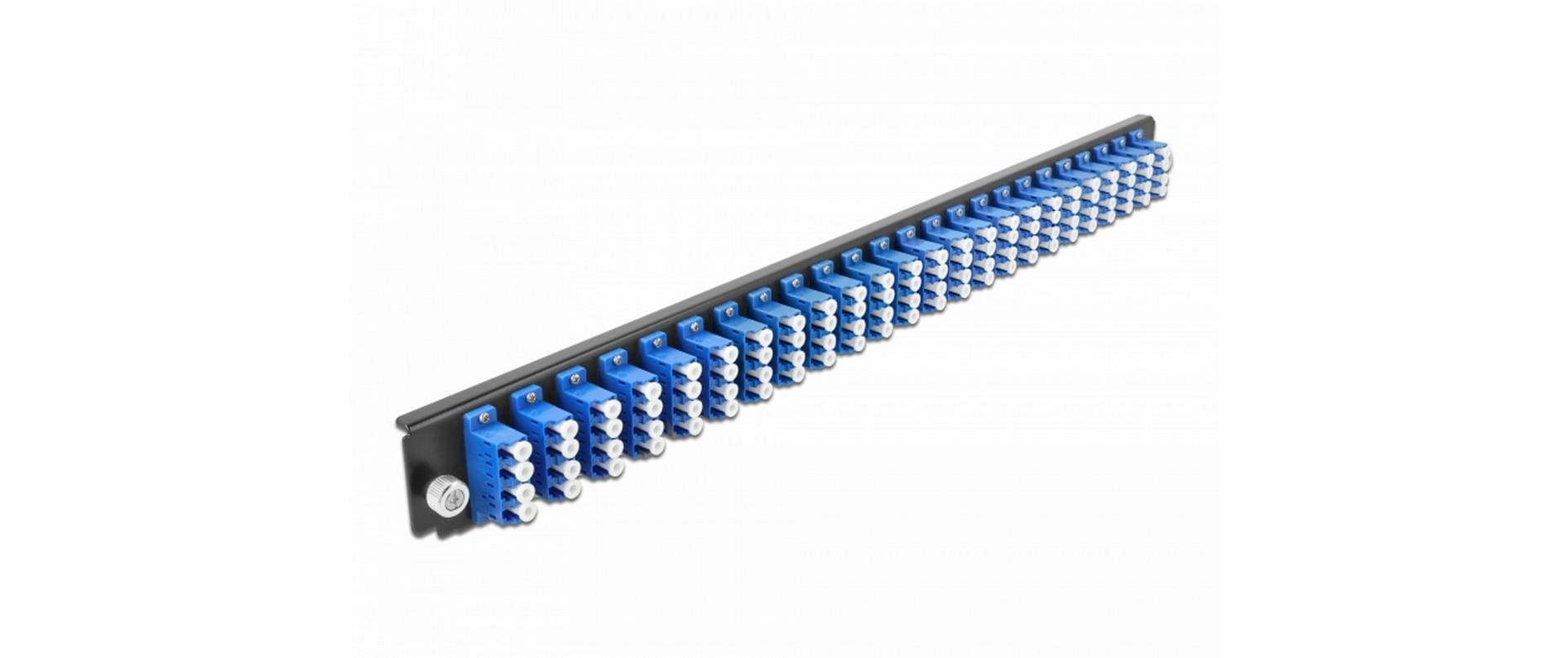 Delock Verteilerplatte Frontblende 24 Port LC Quad OS2 SM blau