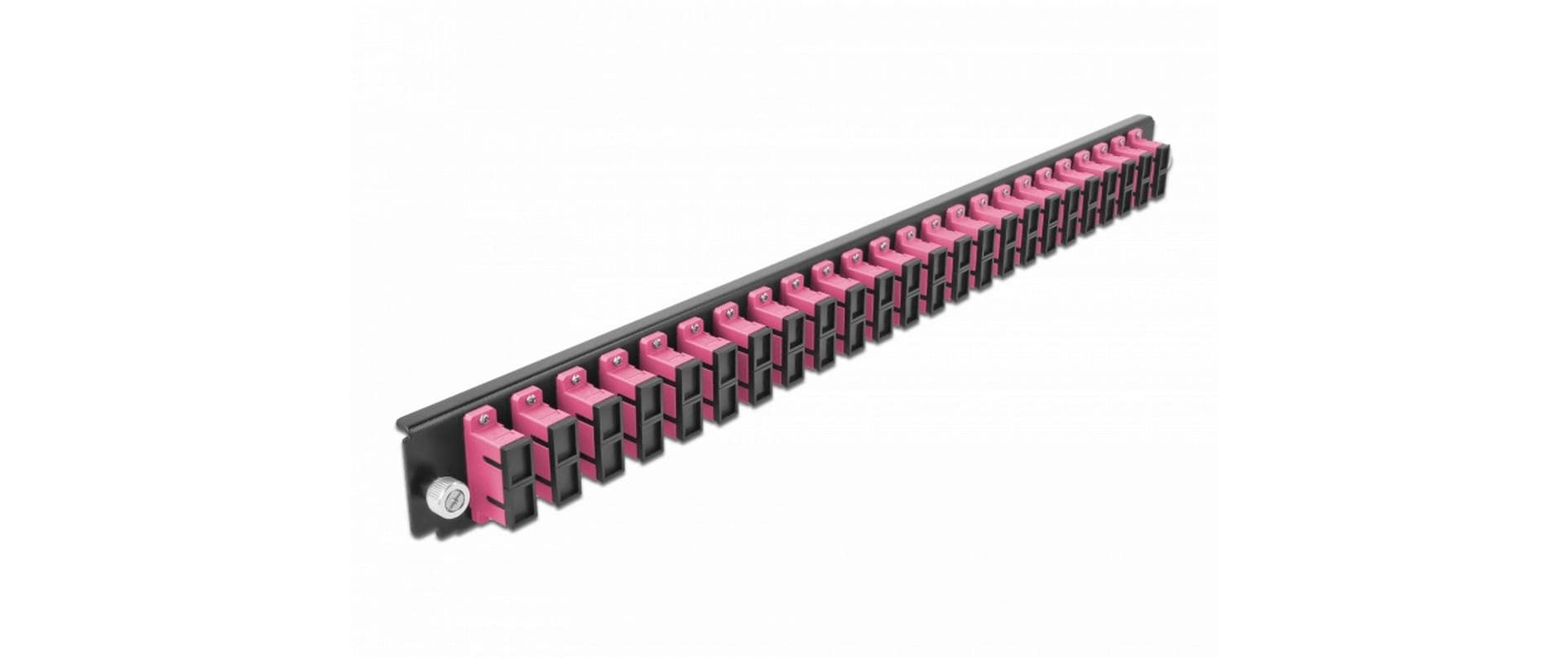 Delock Verteilerplatte Frontblende 24 Port SC Duplex OM4 MM violett