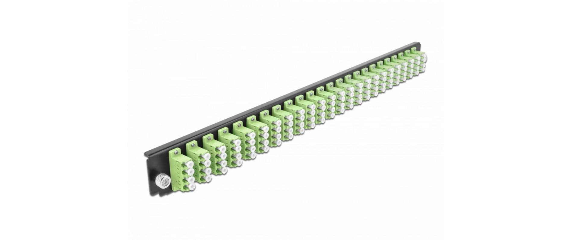 Delock Verteilerplatte Frontblende 24 Port LC Quad OM5 MM lindgrün