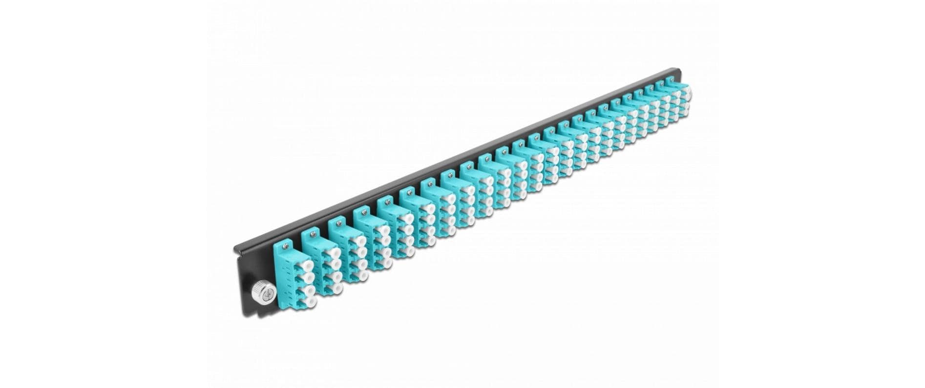 Delock Verteilerplatte Frontblende 24 Port LC Quad OM3 MM aqua