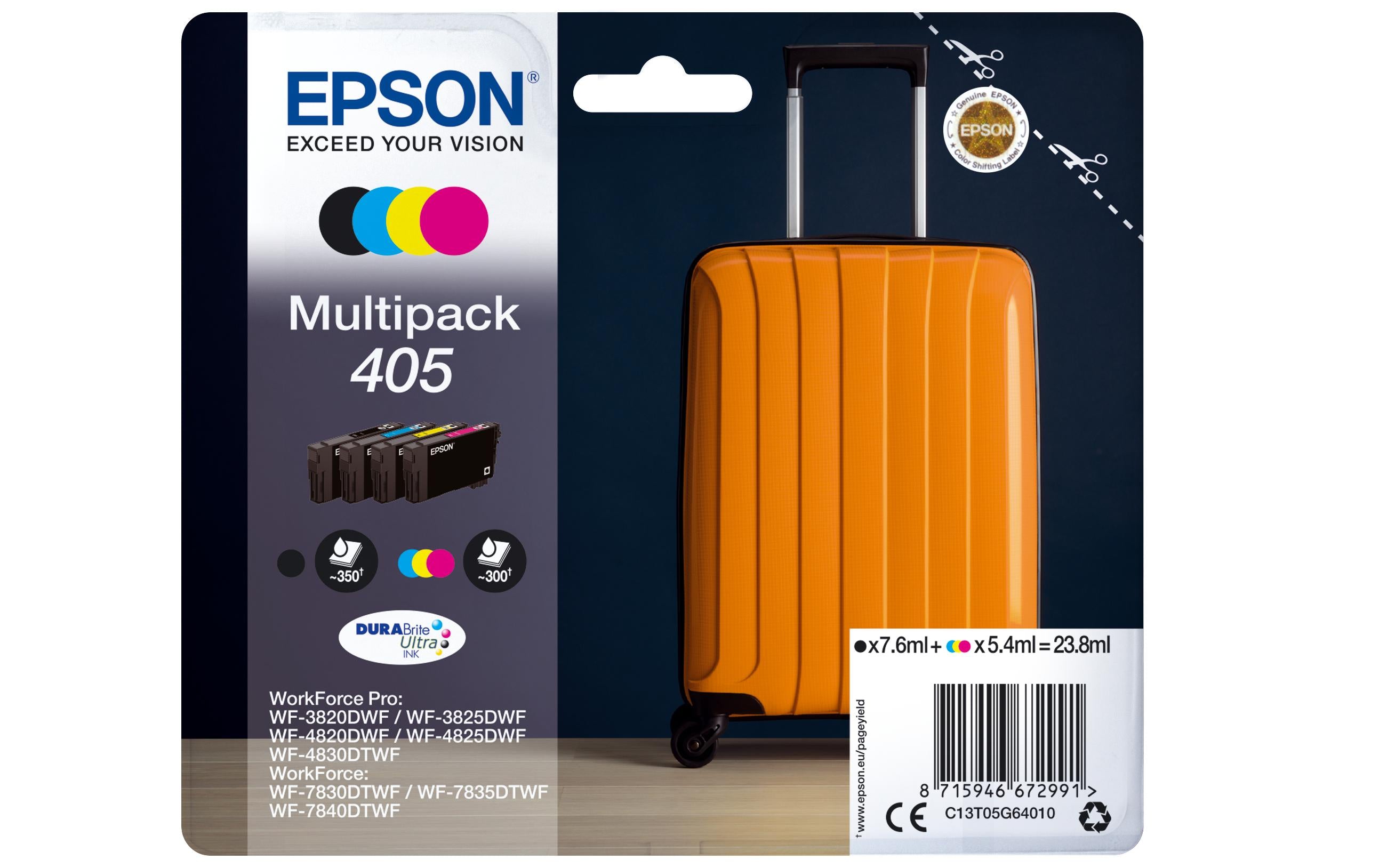 Epson Tinte Nr. 405 / C13T05G64010 BK, C, M, Y