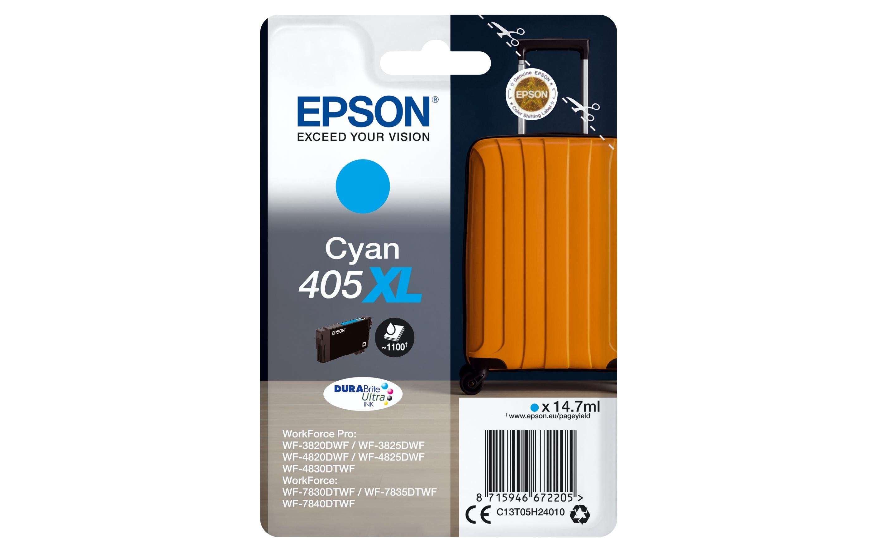 Epson Tinte Nr. 405XL / C13T05H24010 Cyan