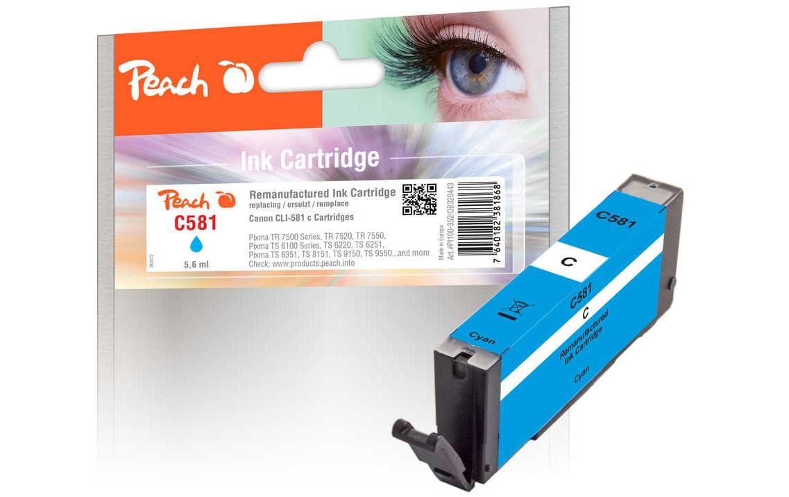 Peach Tinte Canon CLI-581 Cyan