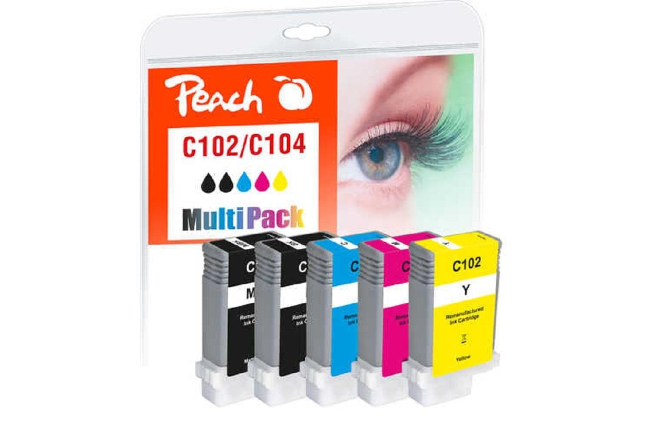 Peach Tinte Canon PFI-102 / 104M BK, MBK, C, M, Y