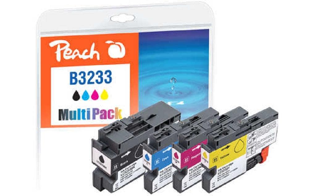 Peach Tinte Brother LC-3233 BK, C, M, Y