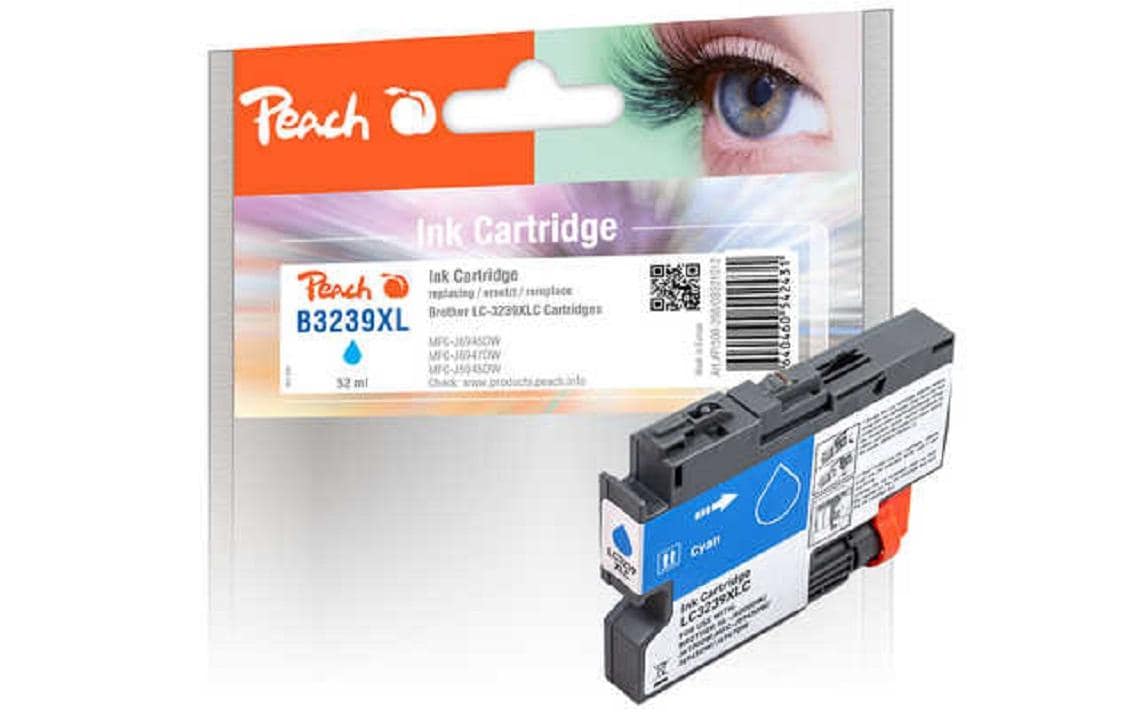 Peach Tinte Brother LC-3239XL Cyan