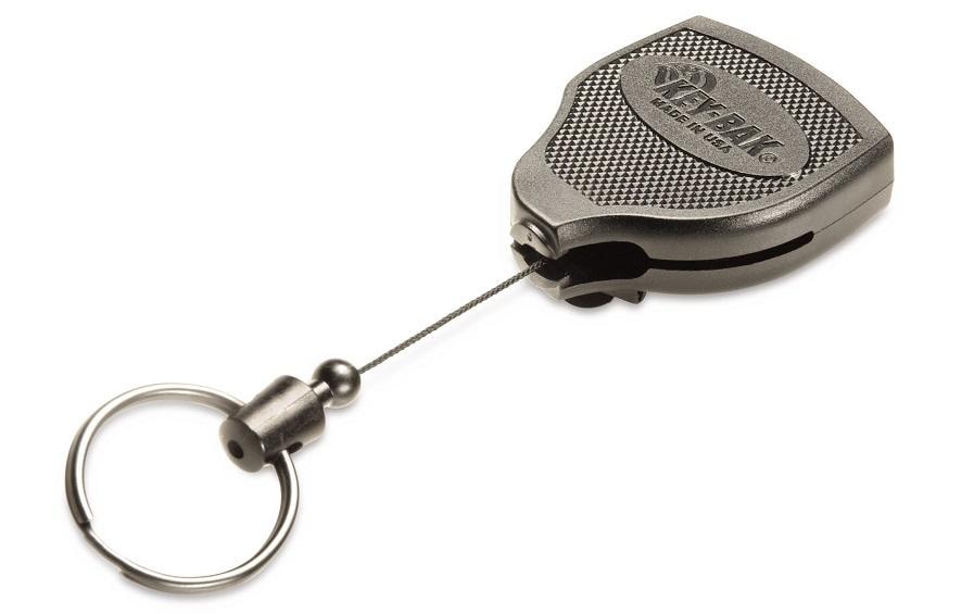 KEY-BAK Ausweishalter KB Super 48 120 cm, mit Clip, Silber